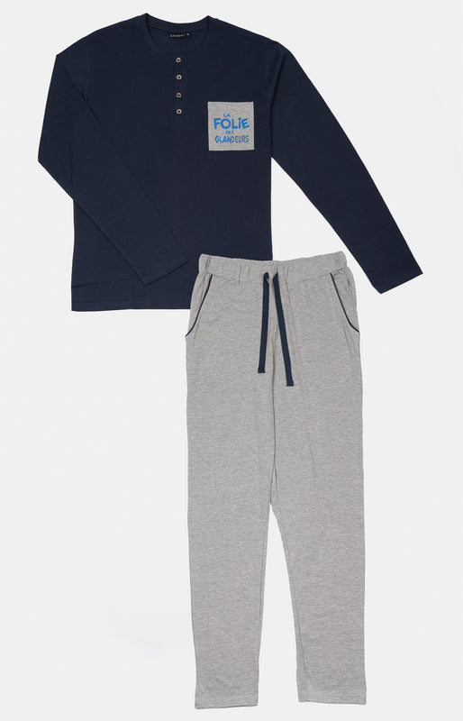 arthur-glandeurs-pyjama-homme-gris-taille-l-coton image 3