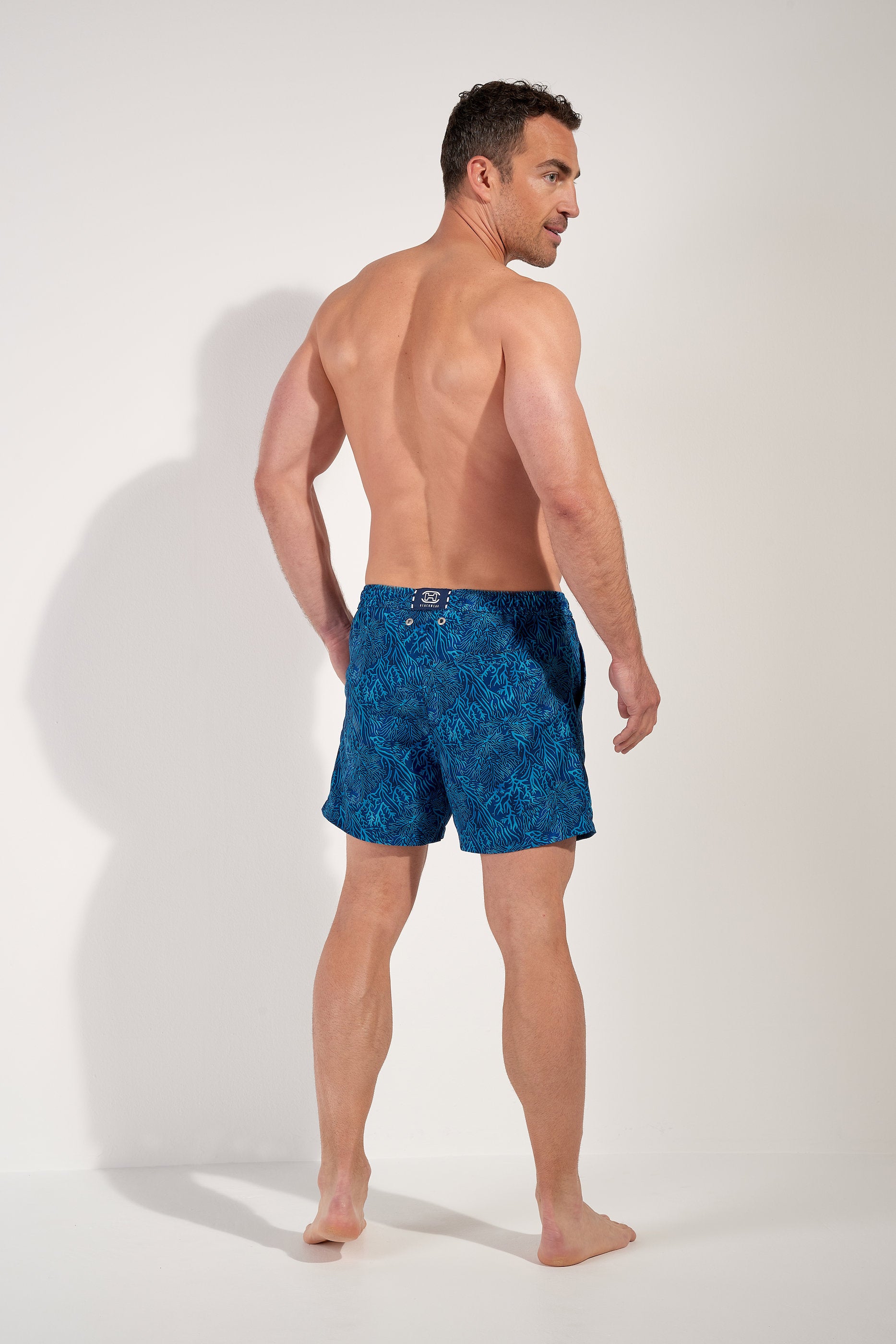 hom-h-fresh-panarea-short-de-bain-blue-print-corail image 6