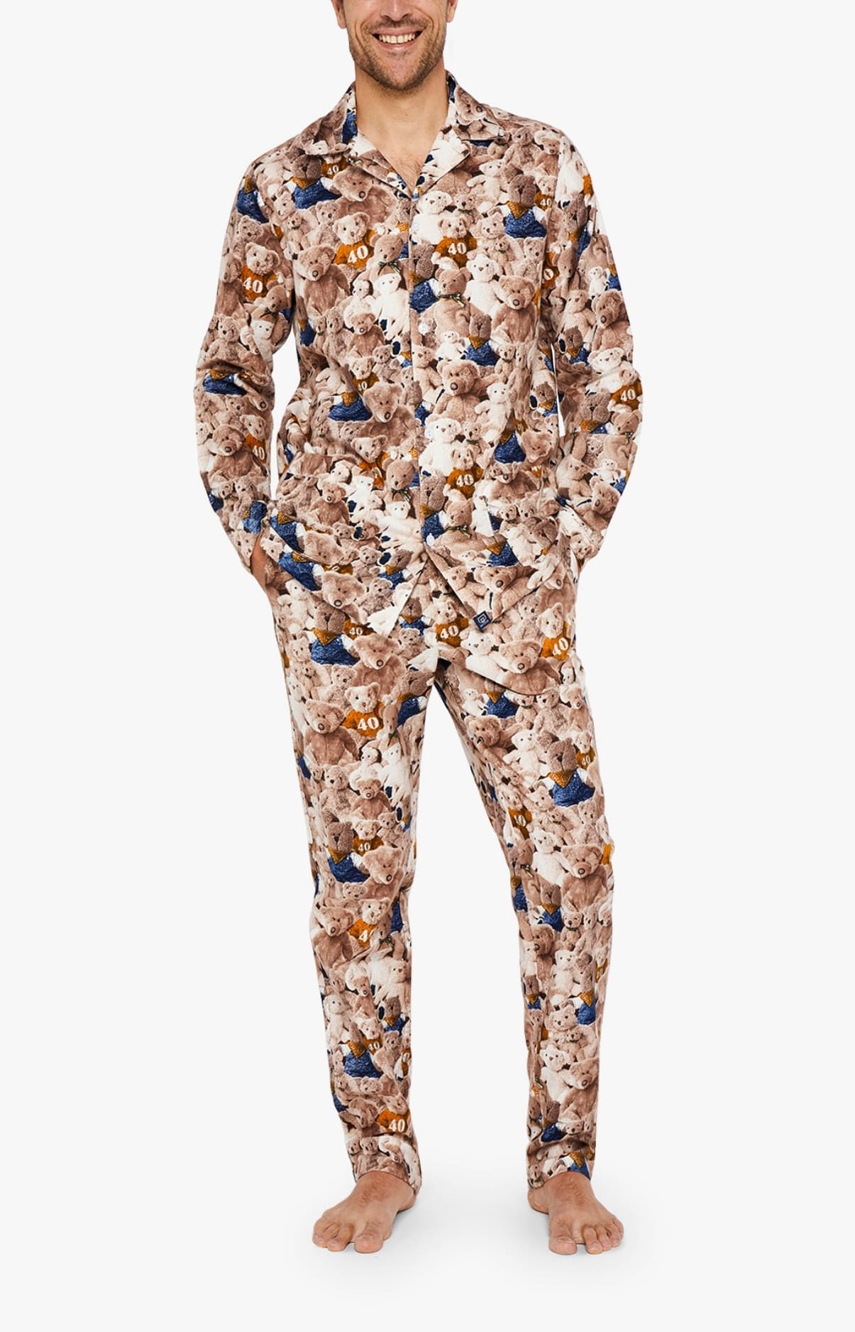 arthur-bob-teddy-40-ans-pyjama-noisette-pilou-coton image 1