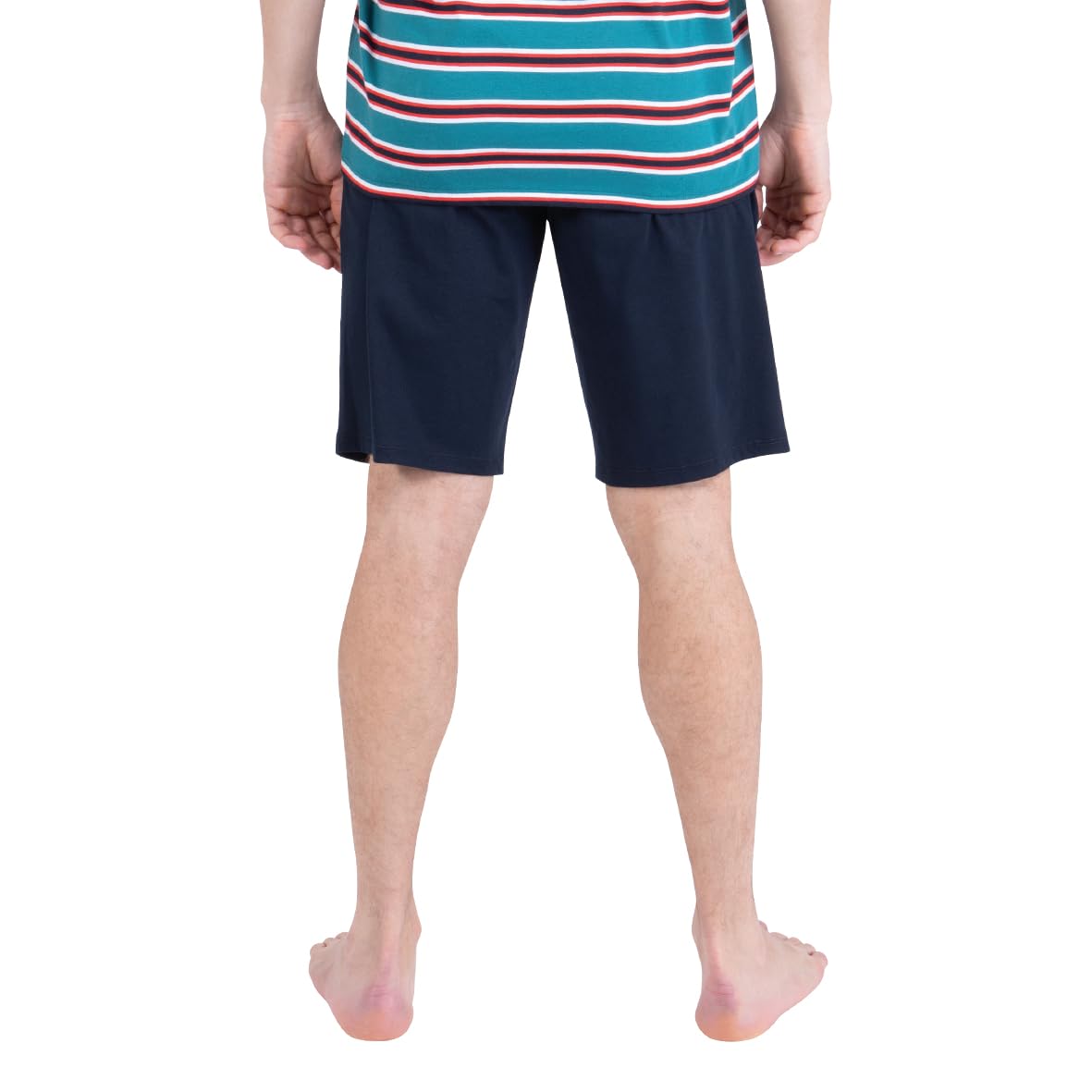 athena-easy-coton-pyjama-court-homme-l-rayures-aventure image 5