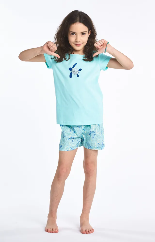 arthur-bob-tortue-pyjashort-enfant-lagon-coton-bio image 1