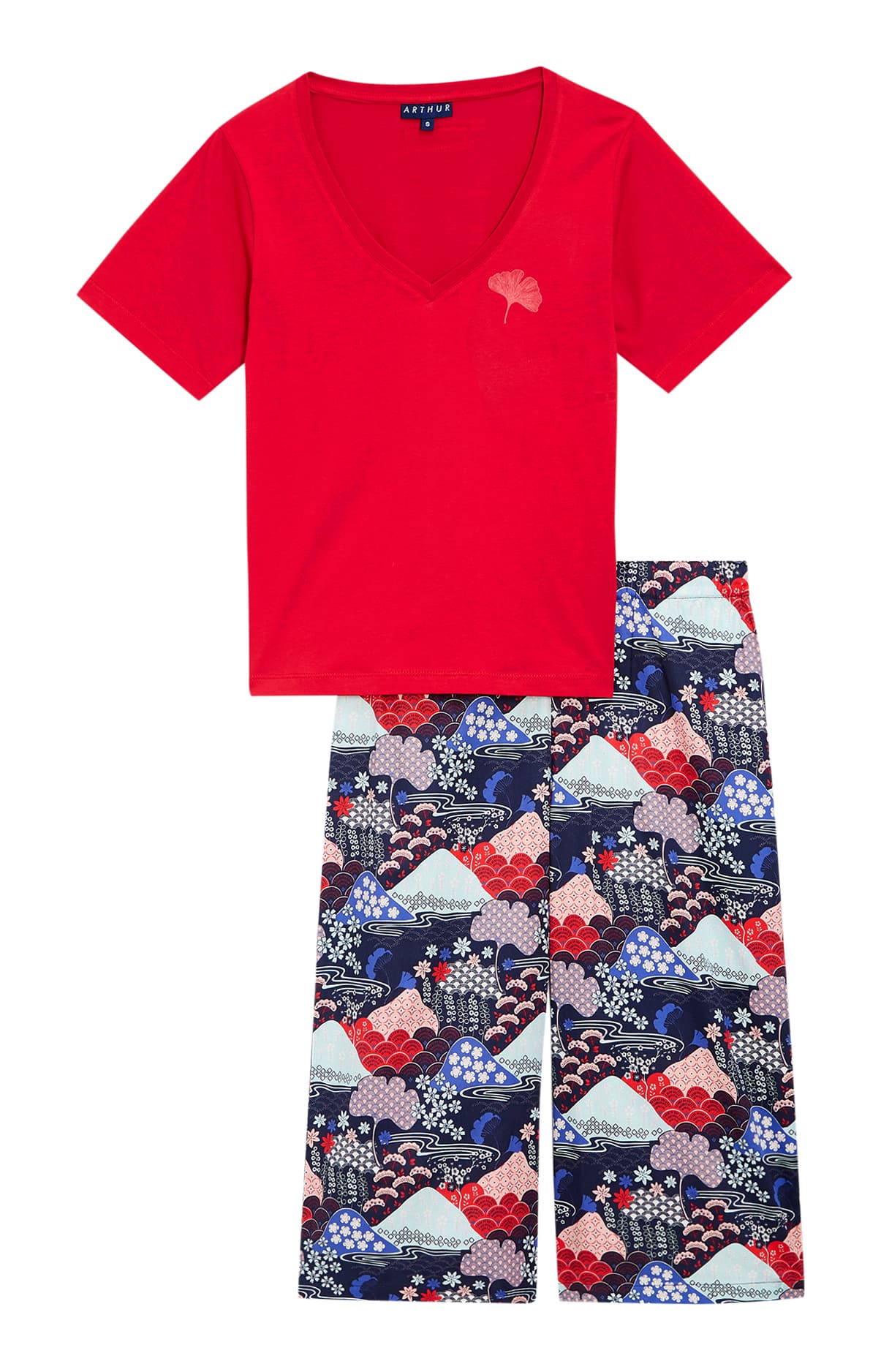 arthur-bob-fuji-pyjama-femme-marine-coton-bio image 3