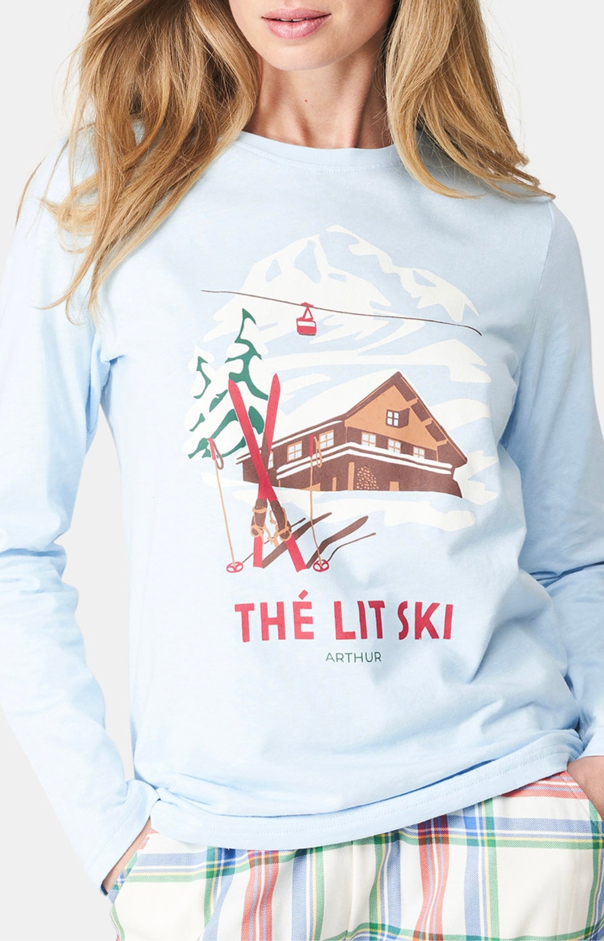 arthur-bob-th-lit-ski-pyjama-blanc-coton-bio-femme image 2