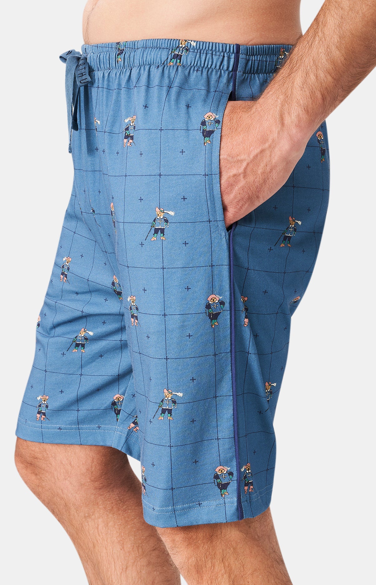 arthur-bob-teddy-pyjashort-homme-bleu-coton-bio image 6