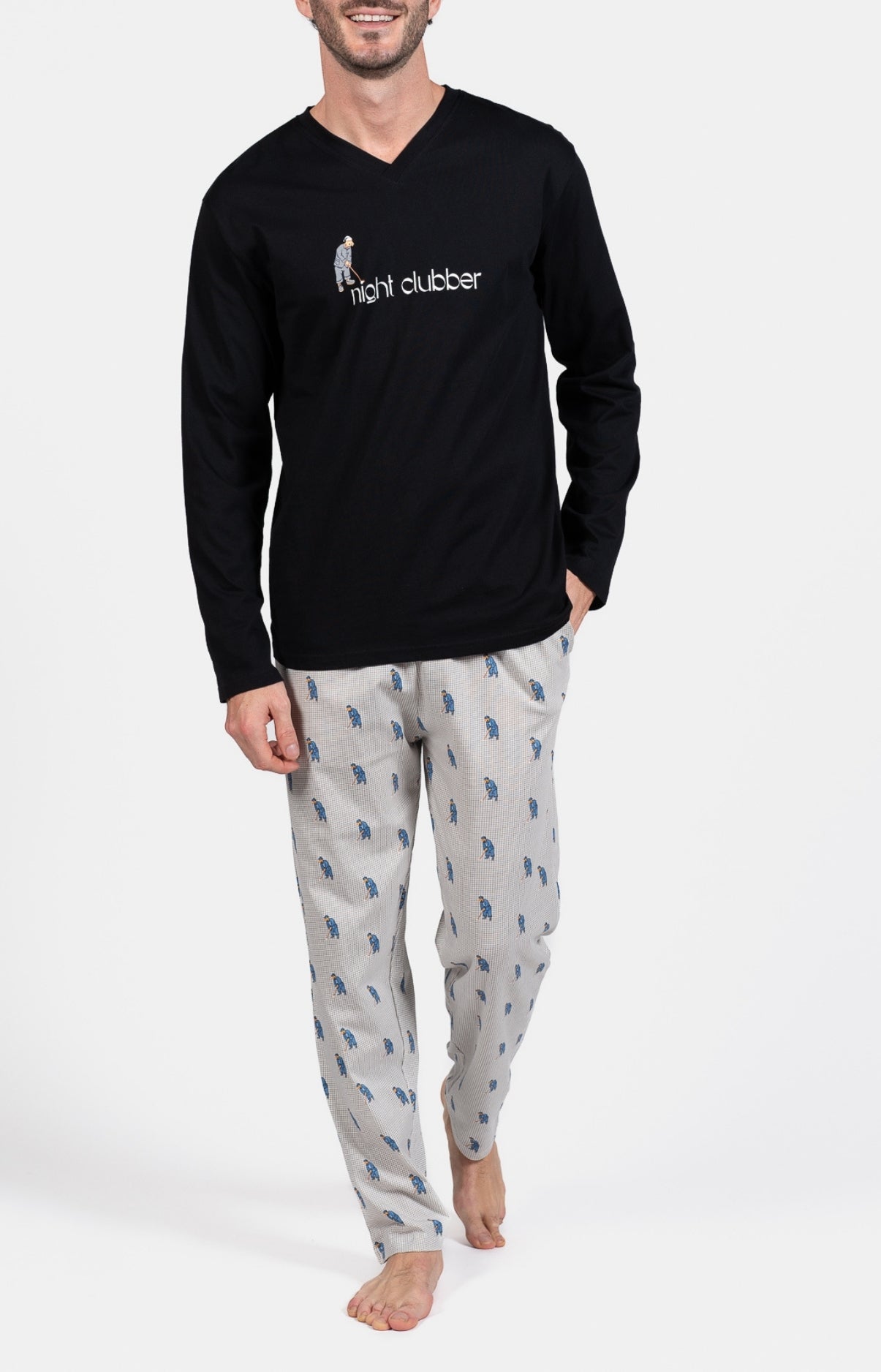 arthur-bob-pyjama-night-clubber-coton-gris-m image 1