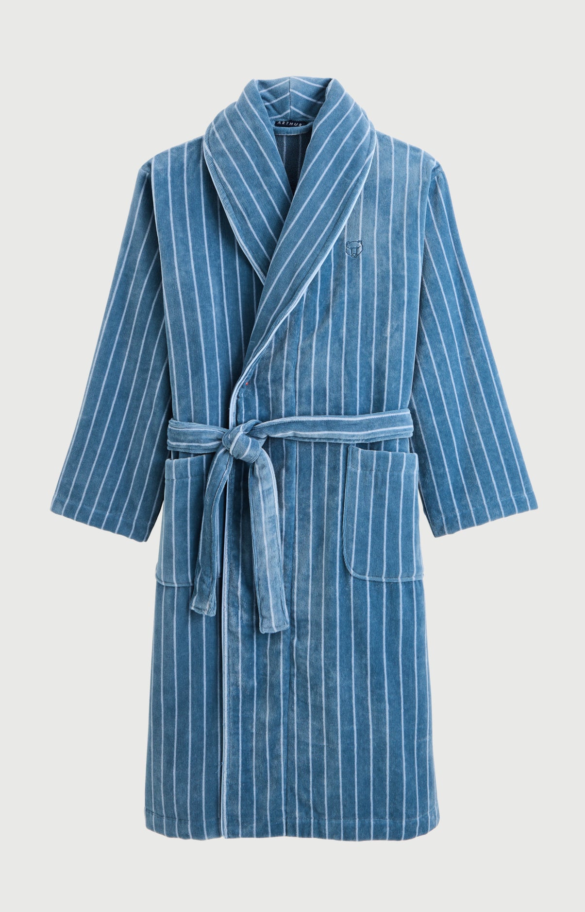 arthur-bob-esprit-livre-peignoir-homme-coton-gris image 3
