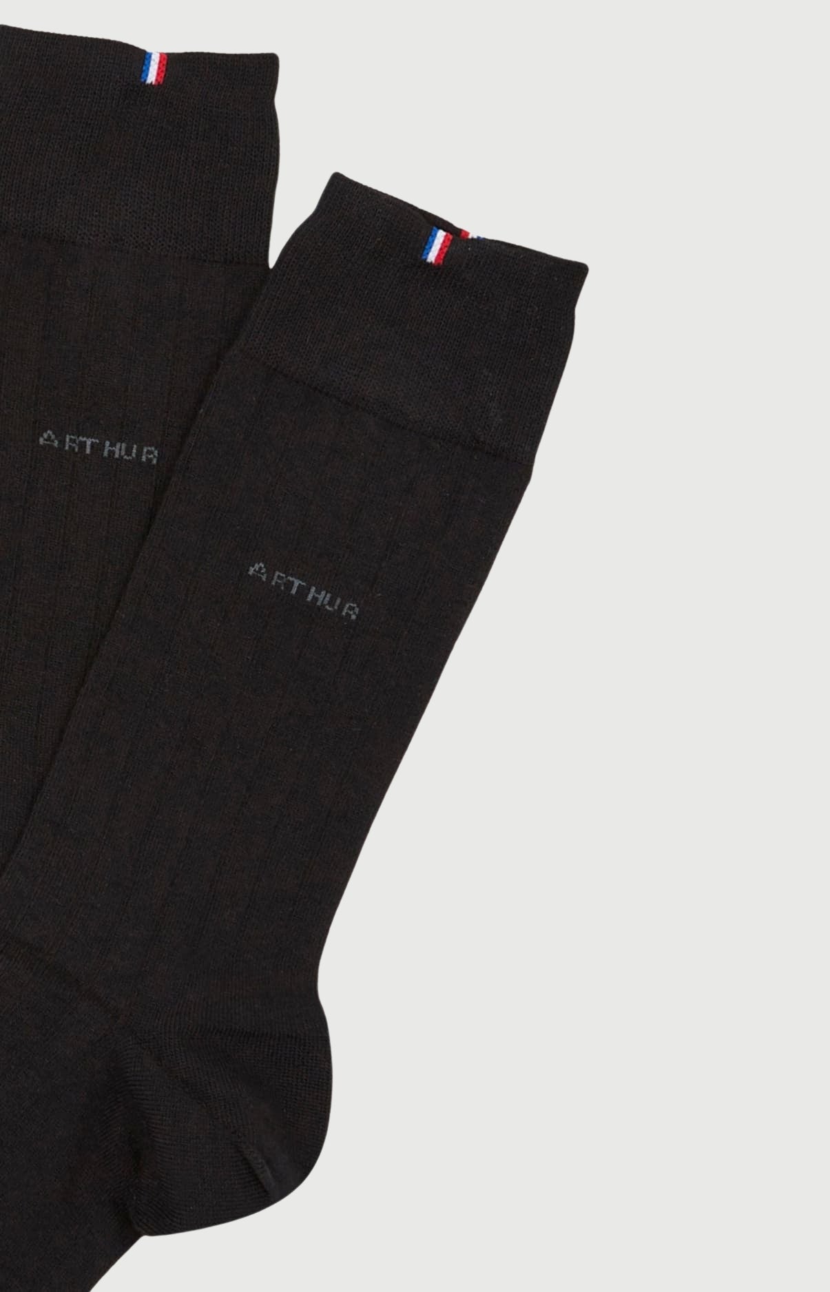 arthur-bob-bambou-pack-2-chaussettes-homme-noires-39-45 image 2