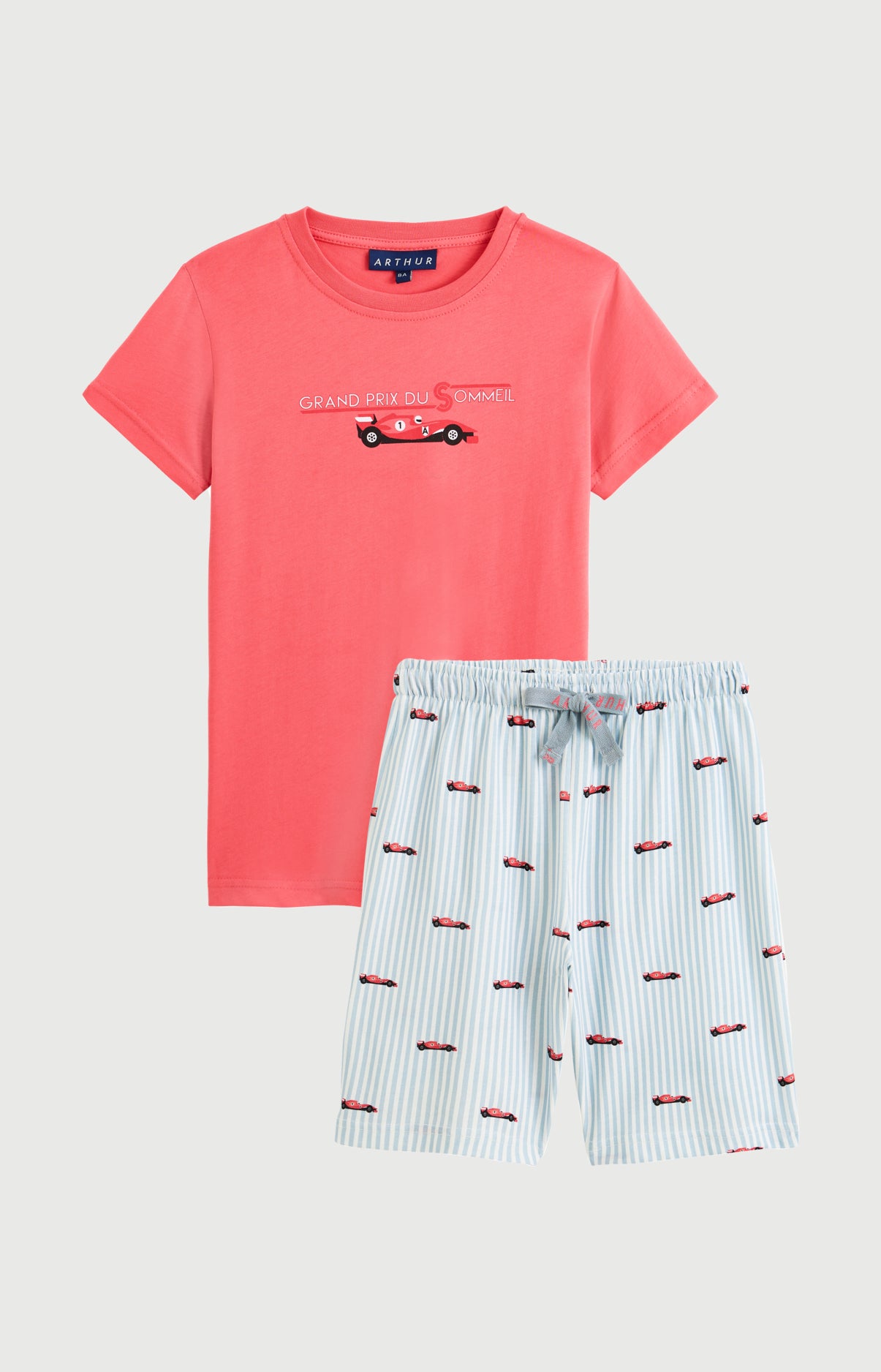 arthur-bob-grand-prix-du-sommeil-pyjashort-enfant-bleu-coton-bio image 3