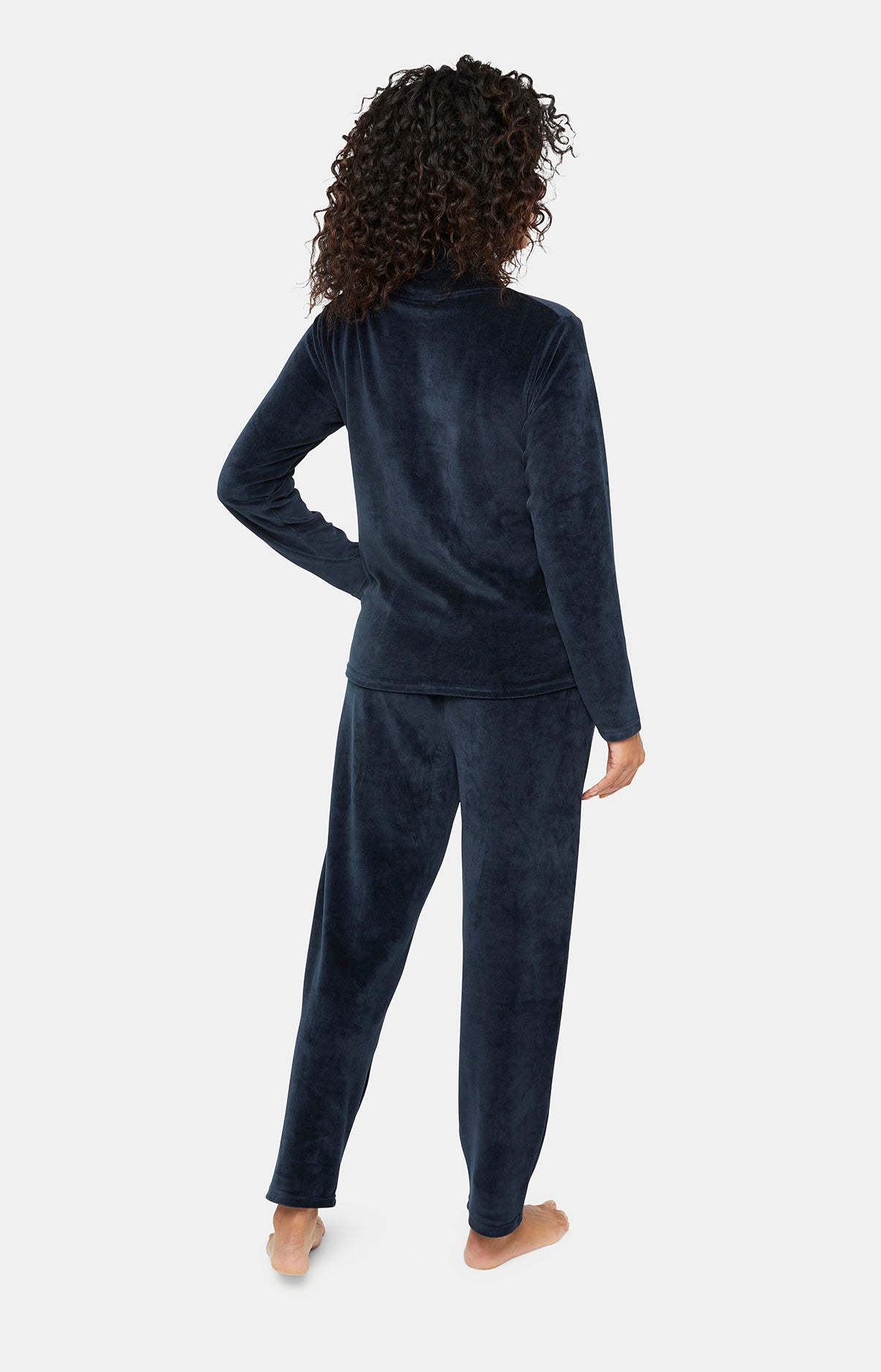 arthur-bob-marine-pyjama-femme-long-coton-marine-36-44 image 6