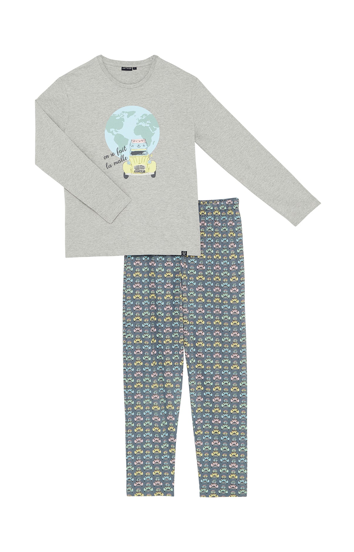 arthur-bob-pyjama-2cv-multicolore-s-coton-bio image 3