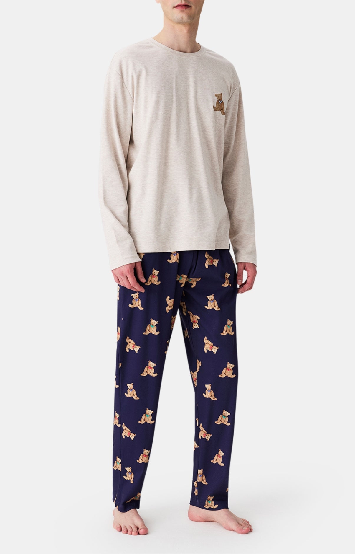 arthur-bob-old-teddy-pyjama-homme-marine-coton-bio-chaud image 4