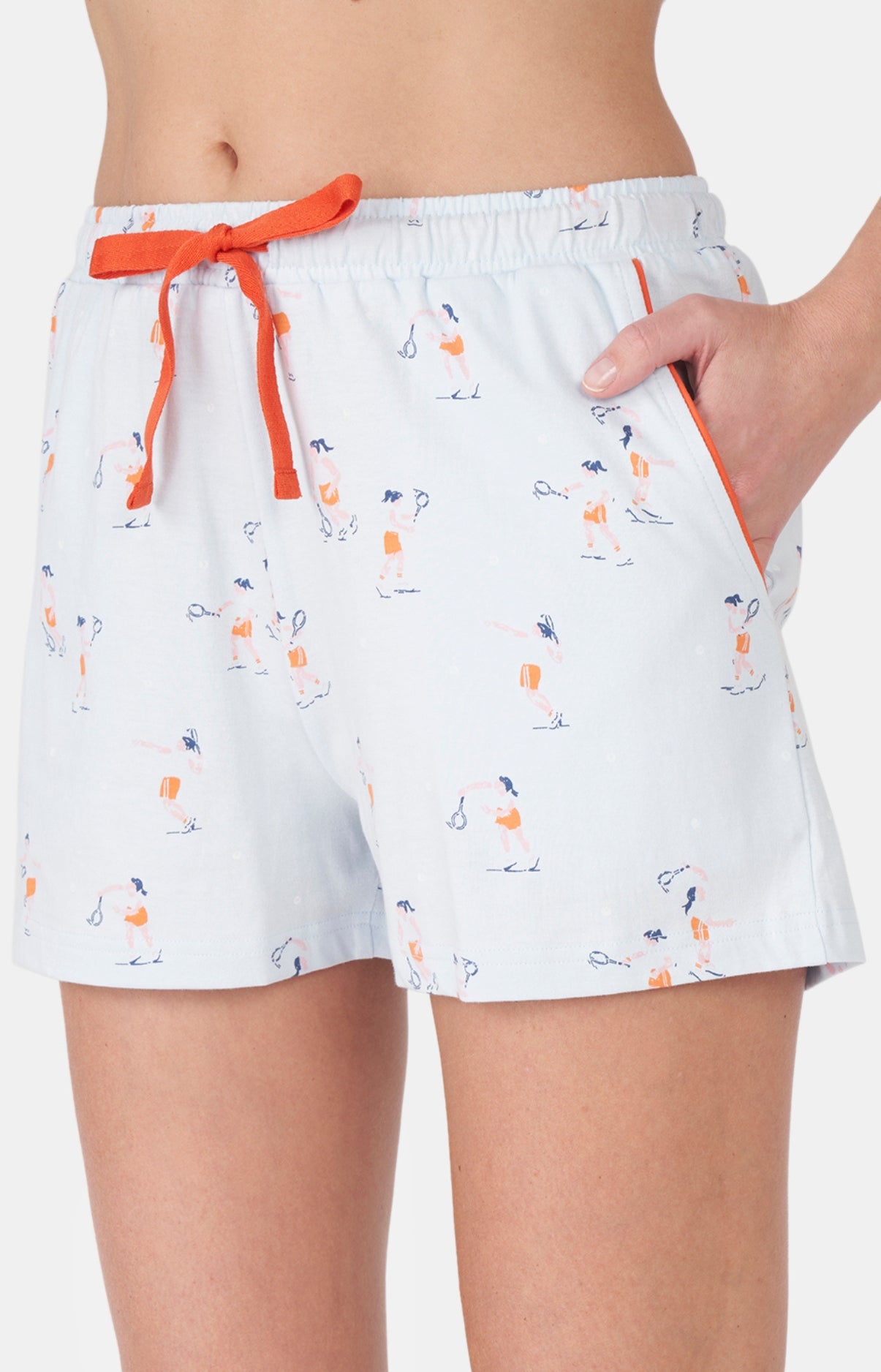 arthur-bob-pyjashort-femme-roland-garros-blanc-coton-bio image 6