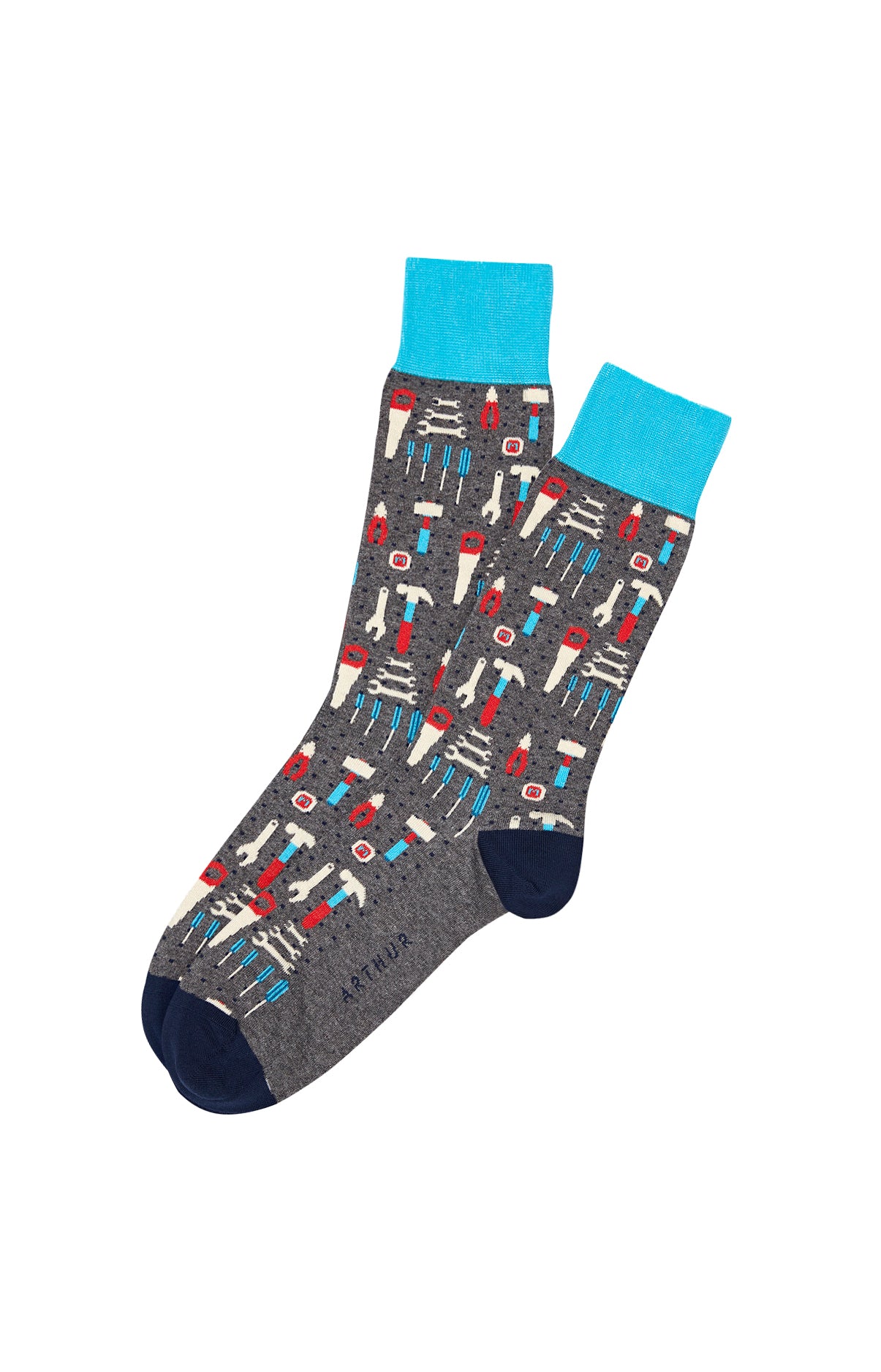 arthur-bricolage-chaussettes-homme-coton-gris-40-46 image 2