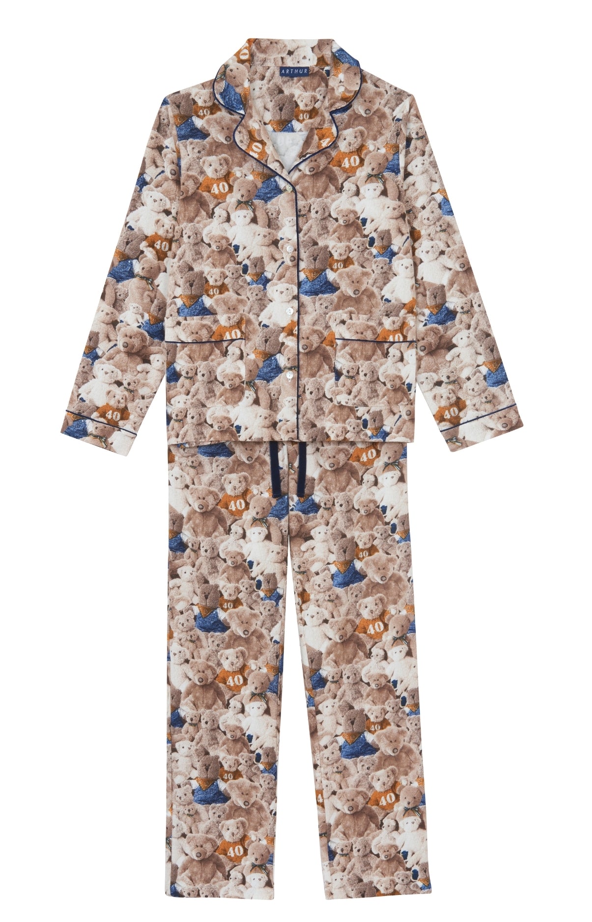 arthur-bob-teddy-40-ans-pyjama-femme-pilou-noisette image 4
