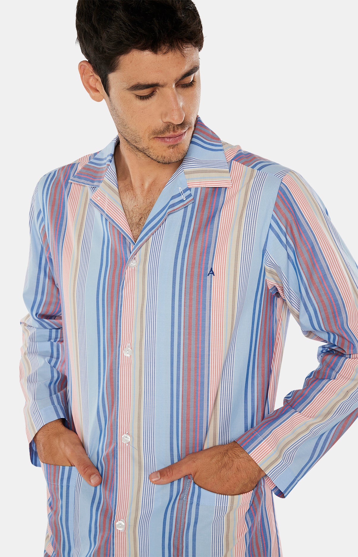 arthur-bob-tampa-pyjama-homme-bleu-ray-coton image 2