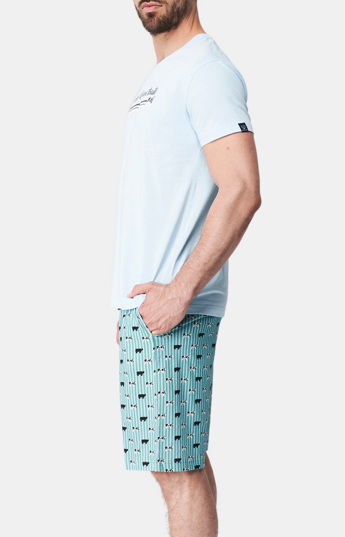arthur-bob-meeuuh-pyjashort-coton-bio-vert-homme image 5