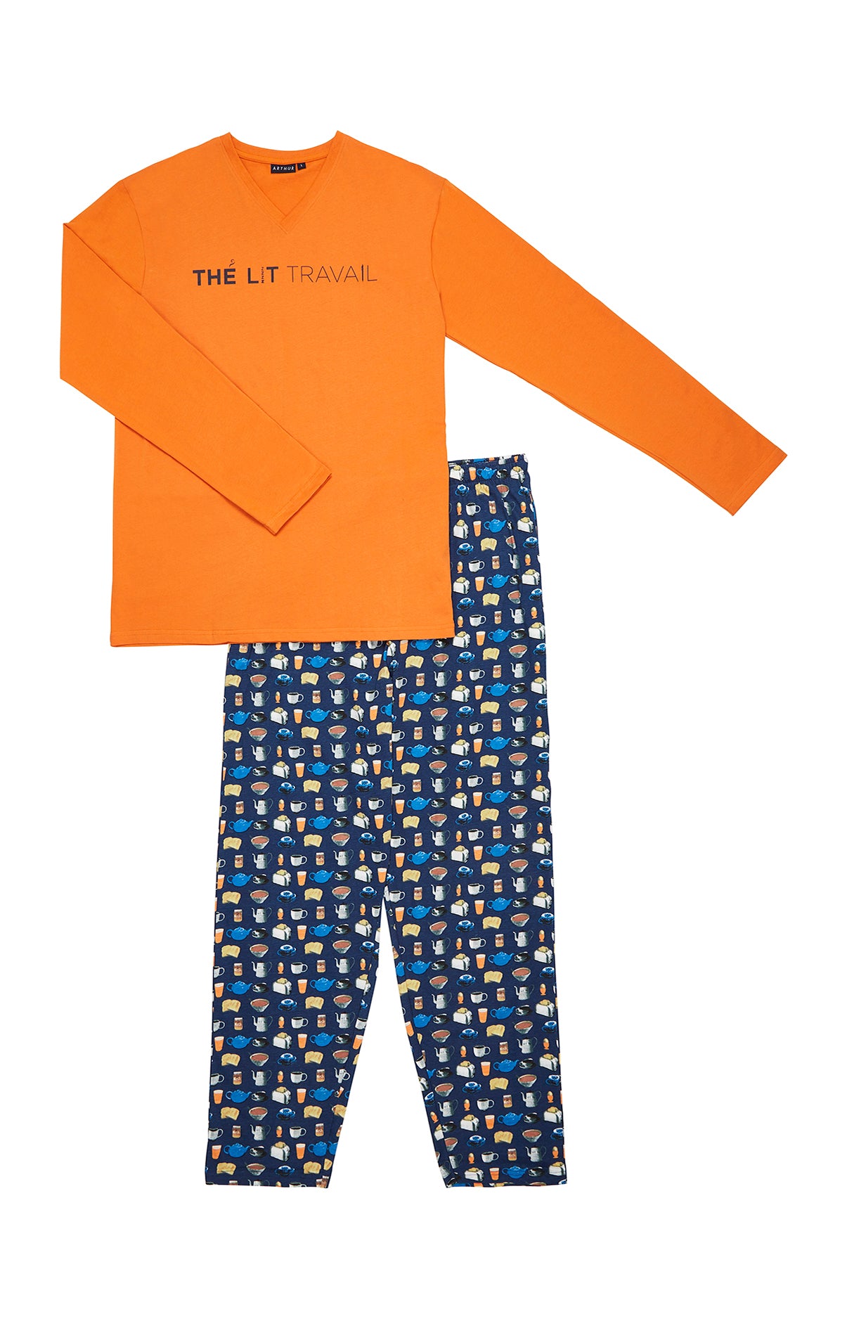 arthur-bob-th-lit-travail-pyjama-marine-coton image 3