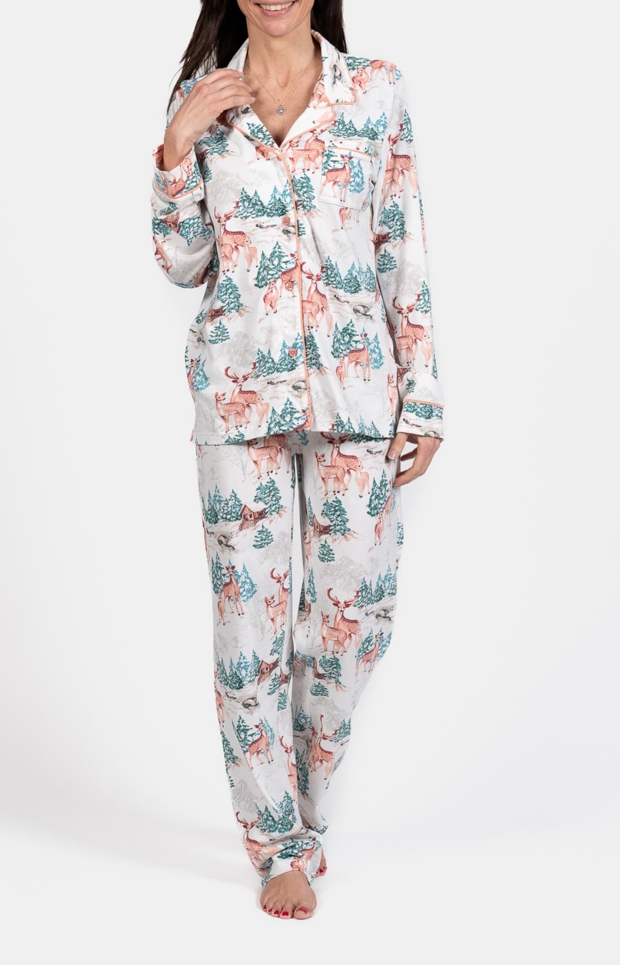 arthur-bob-biche-pyjama-flanelle-femme-blanc image 1