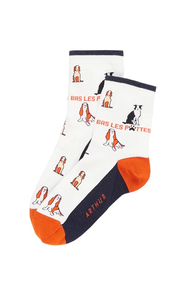 arthur-bob-toutou-chaussettes-ivoire-36-40-coton-bio image 1
