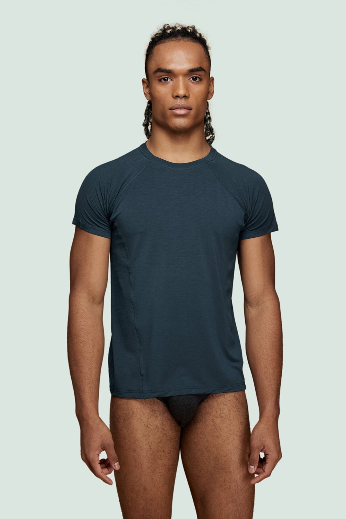 p-trone-t-shirt-manches-courtes-t-shirt-sport-ajust-noir-tencel image 7