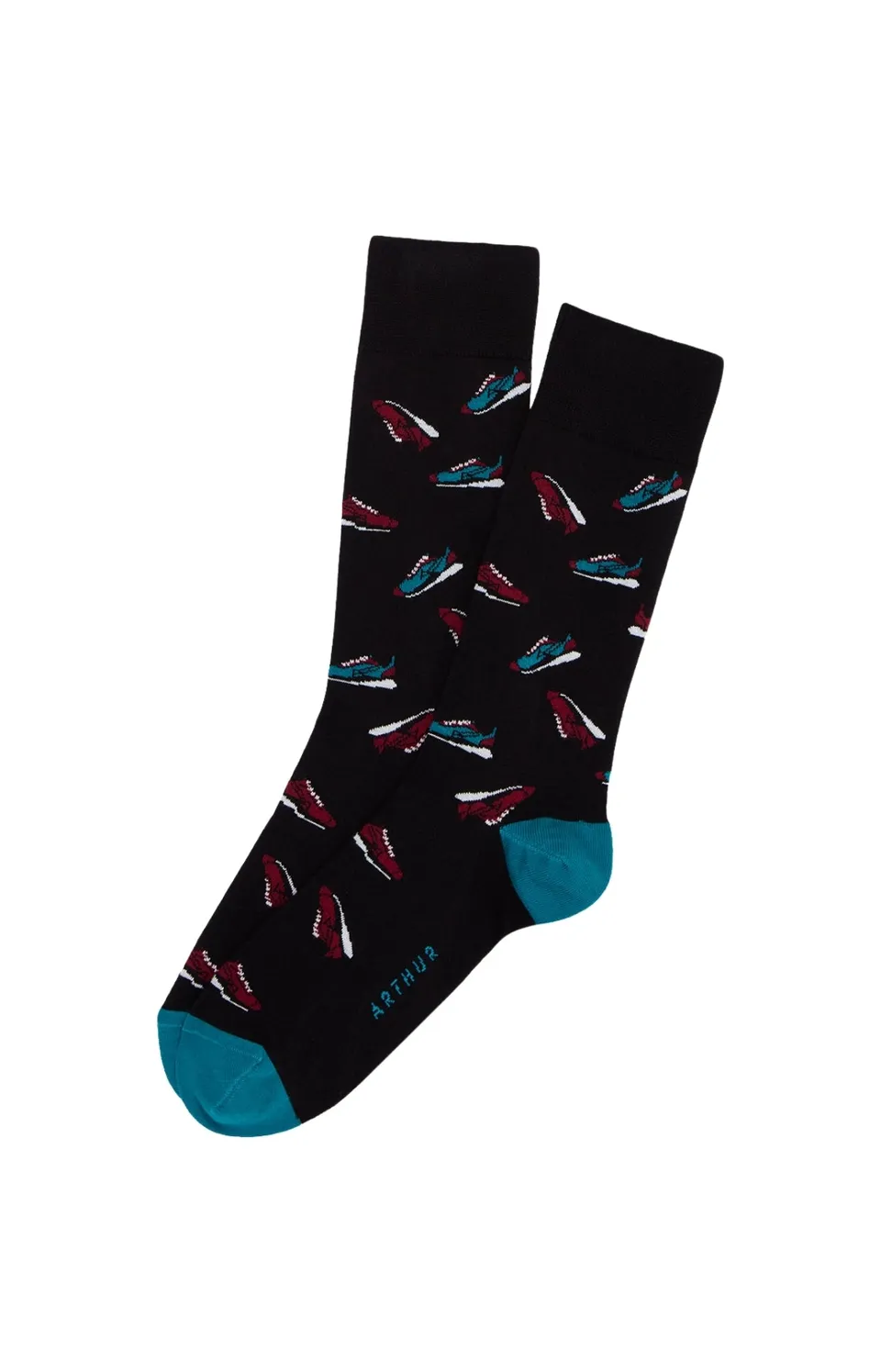 arthur-bob-sneakers-noir-chaussettes-coton-noir-40-46 image 1