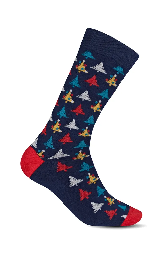 arthur-bob-christmas-chaussettes-marine-40-46-coton image 1