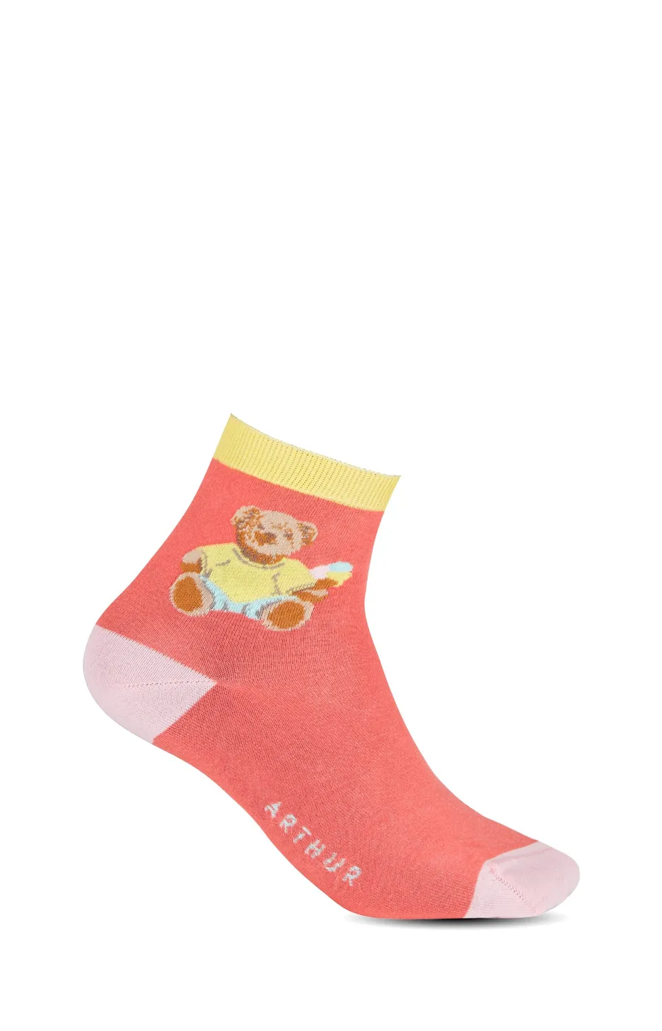 arthur-bob-teddy-corail-chaussettes-femme-corail-36-40-coton image 1