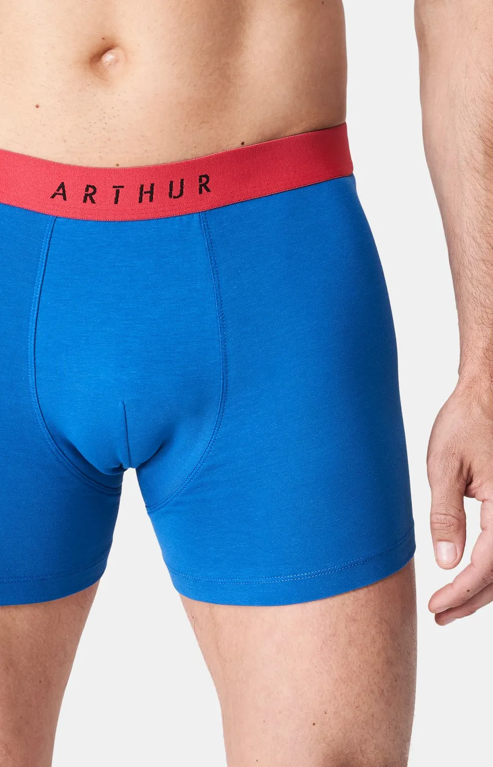 arthur-bob-boxer-coton-bio-homme-bleu-uni image 1