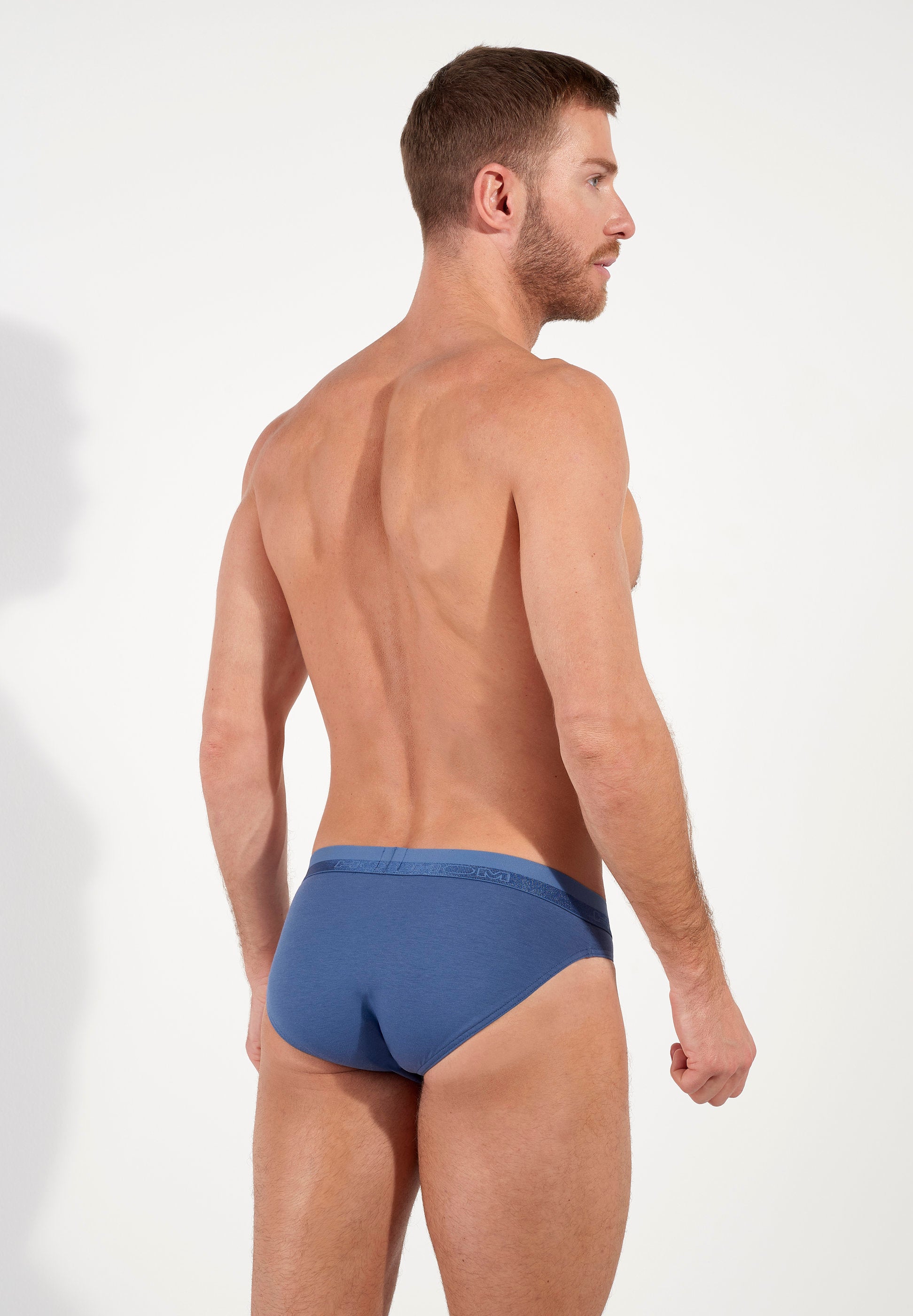 hom-classic-mini-slip-homme-bleu-jeans-coton-modal image 3