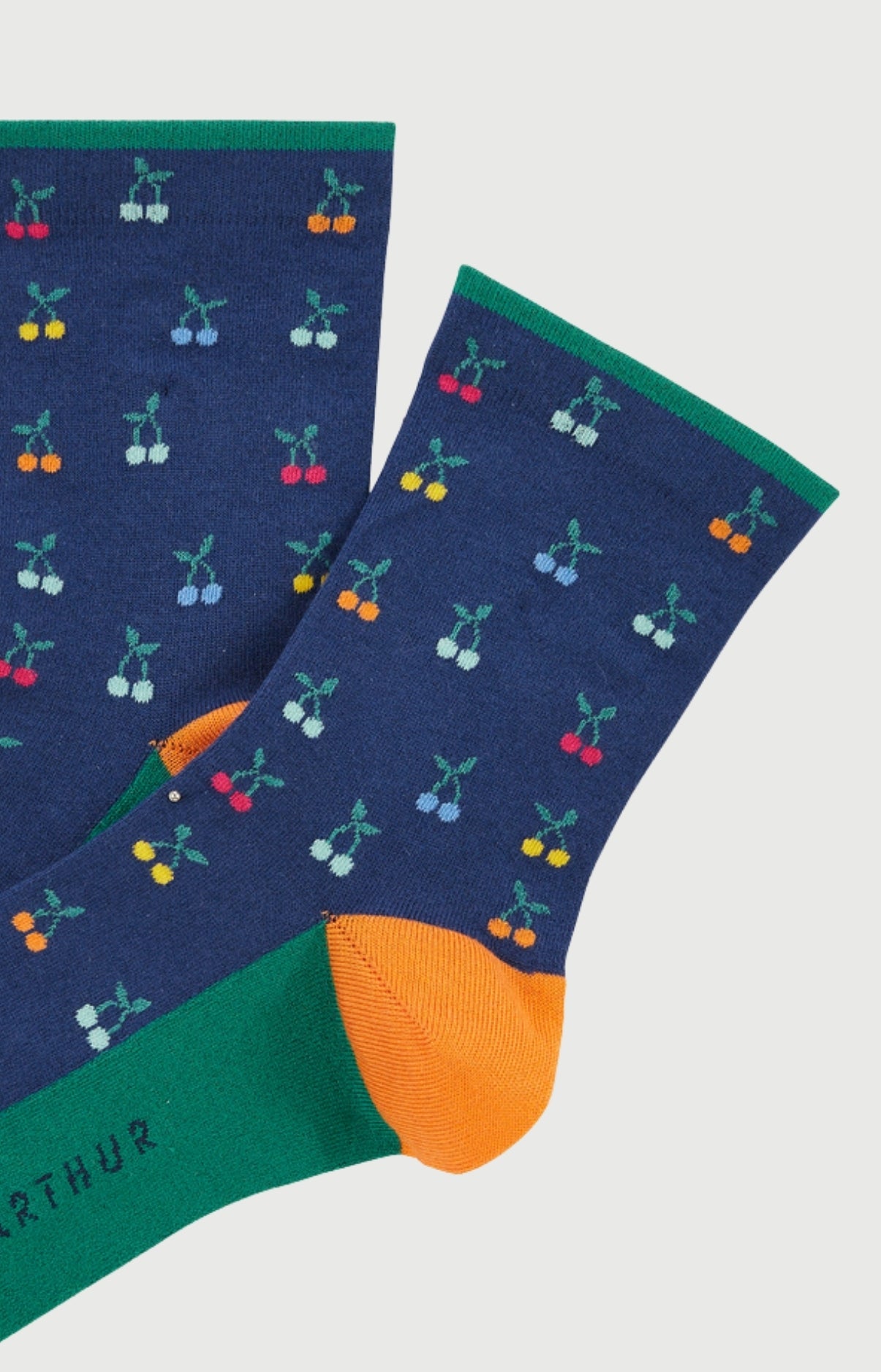 arthur-bob-cerise-chaussettes-marine-36-40-femme image 2