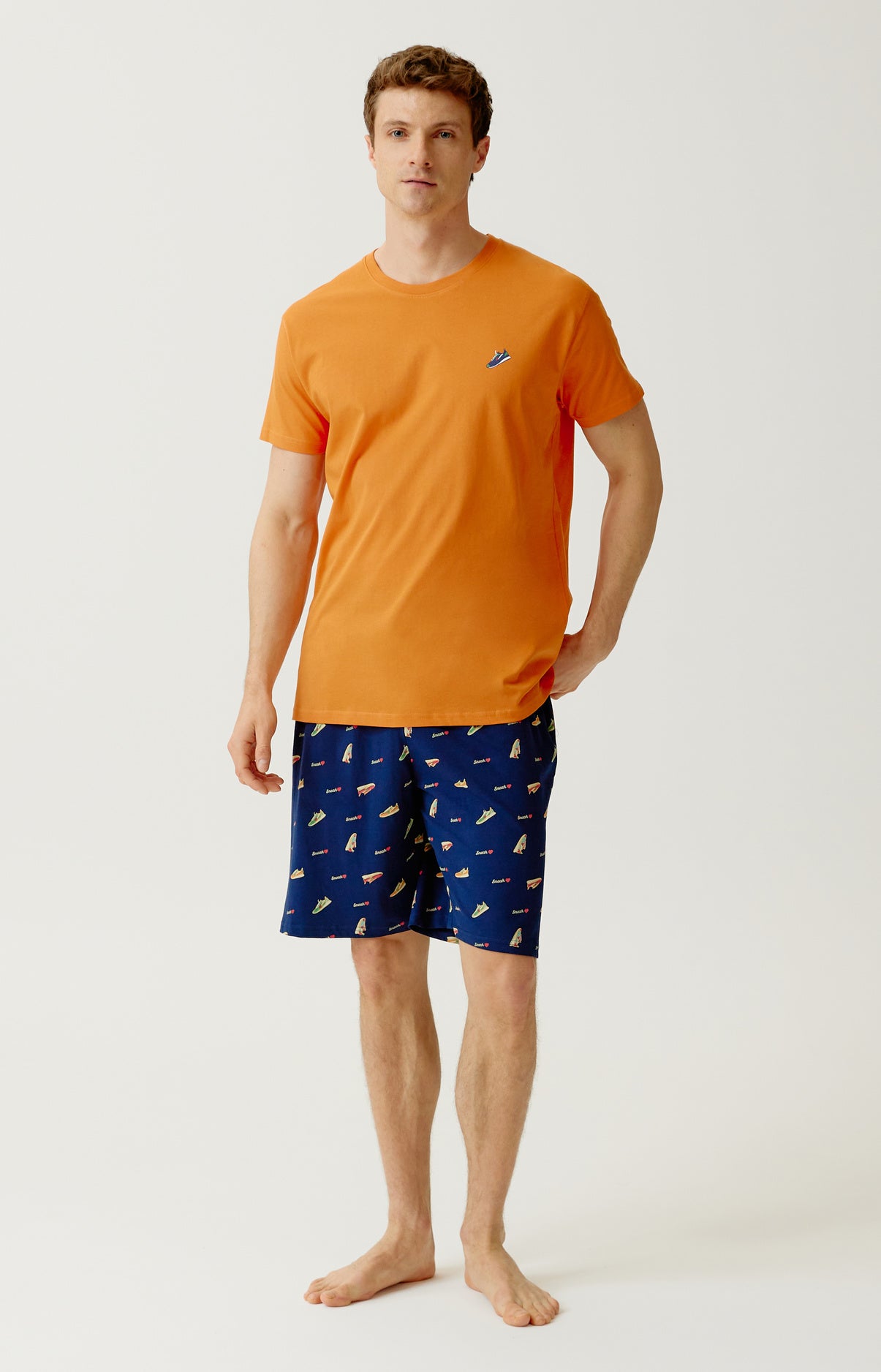 arthur-bob-baskets-pyjashort-homme-marine-jersey-coton-bio image 1