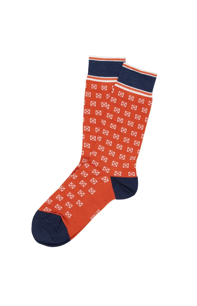 arthur-bob-roland-garros-chaussettes-orange-40-46-coton image 1