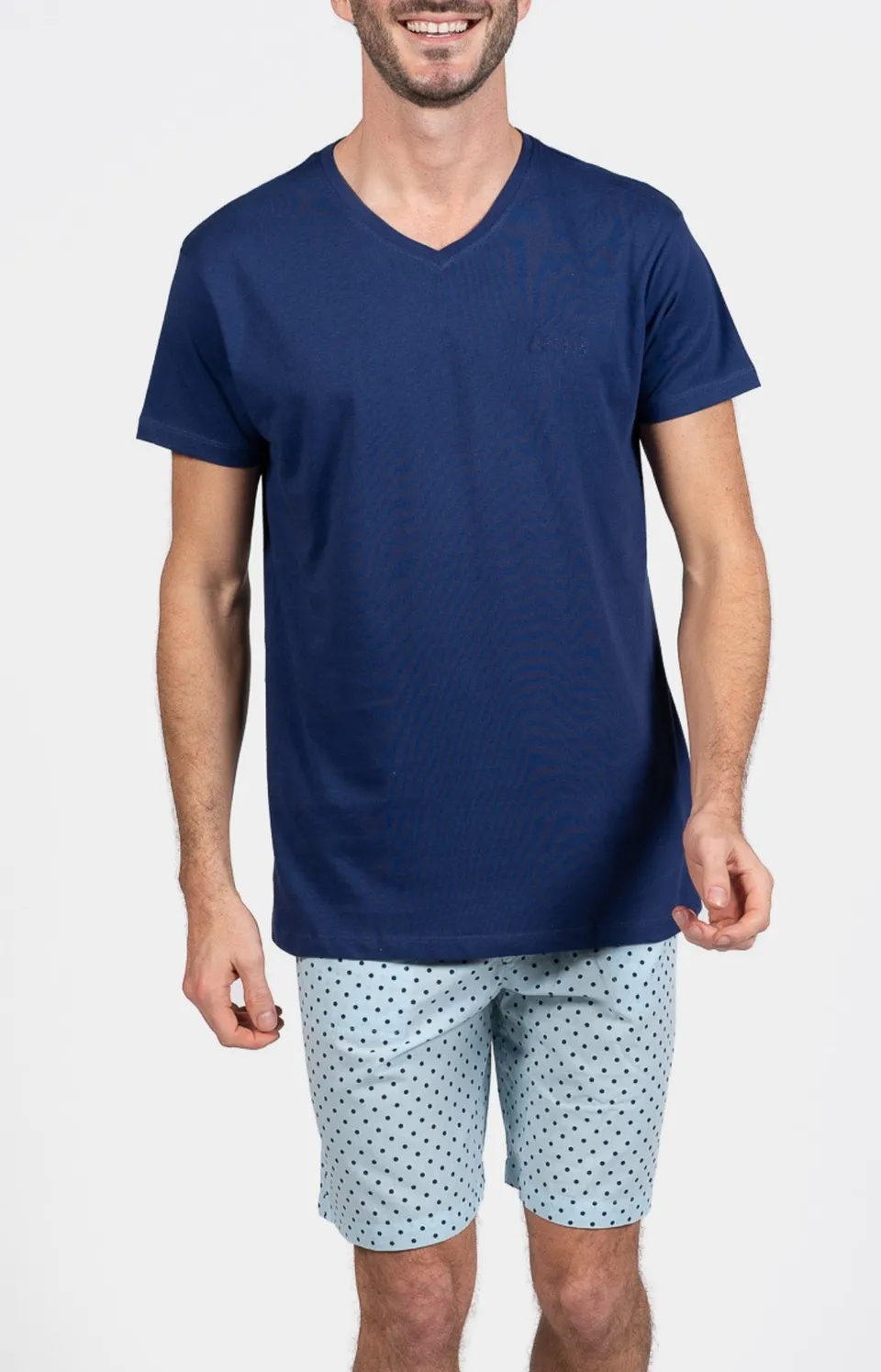 arthur-bob-pyjashort-pois-pyjama-ciel-coton image 1