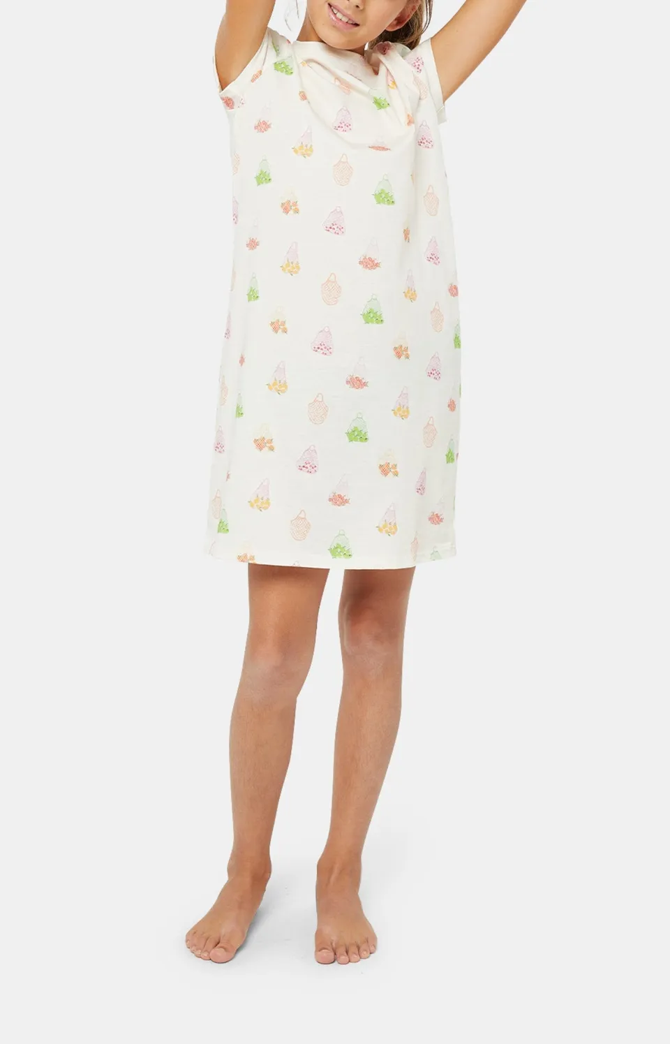 arthur-bob-tutti-frutti-chemise-de-nuit-fille-coton-bio image 1