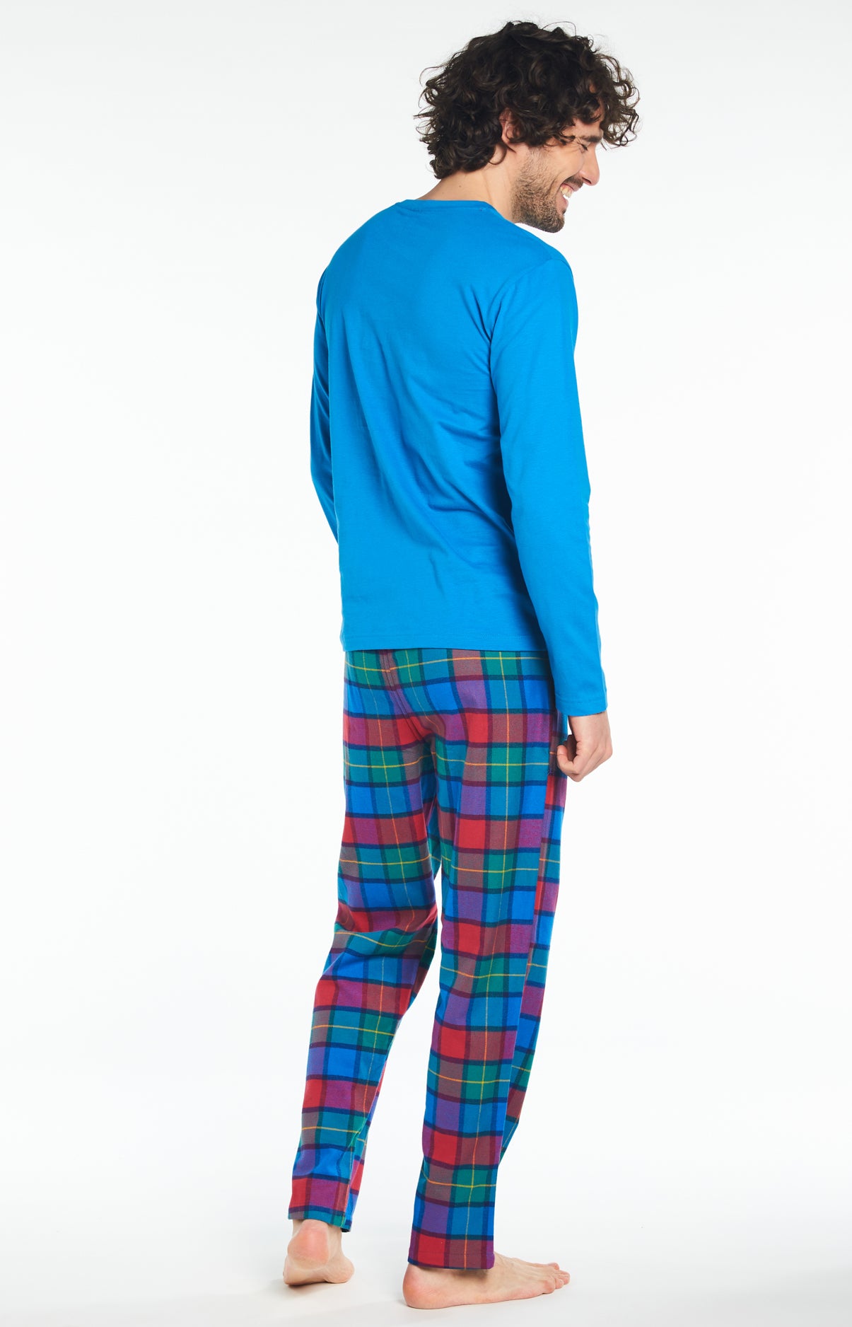 arthur-bob-green-de-champion-pyjama-long-bleu-carreaux image 6