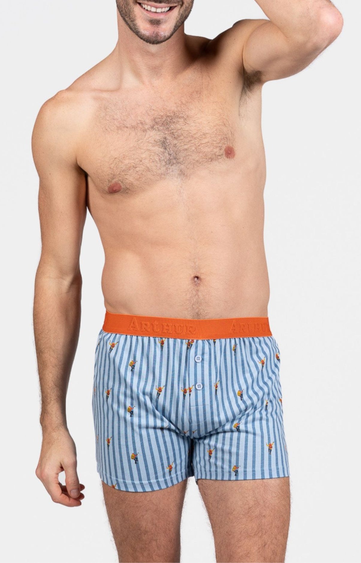 arthur-bob-ivresse-des-sommeils-boxer-bleu-coton image 2