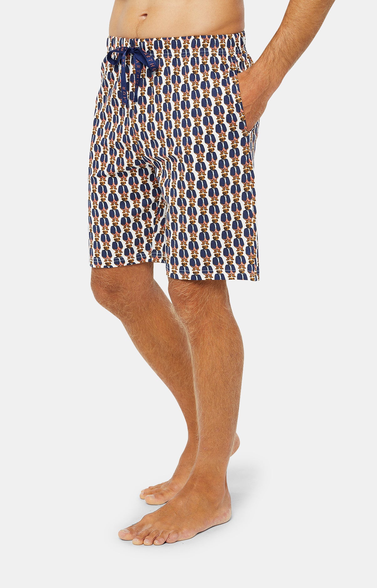 arthur-bob-teddy-pyjashort-homme-coton-bio-blanc image 6