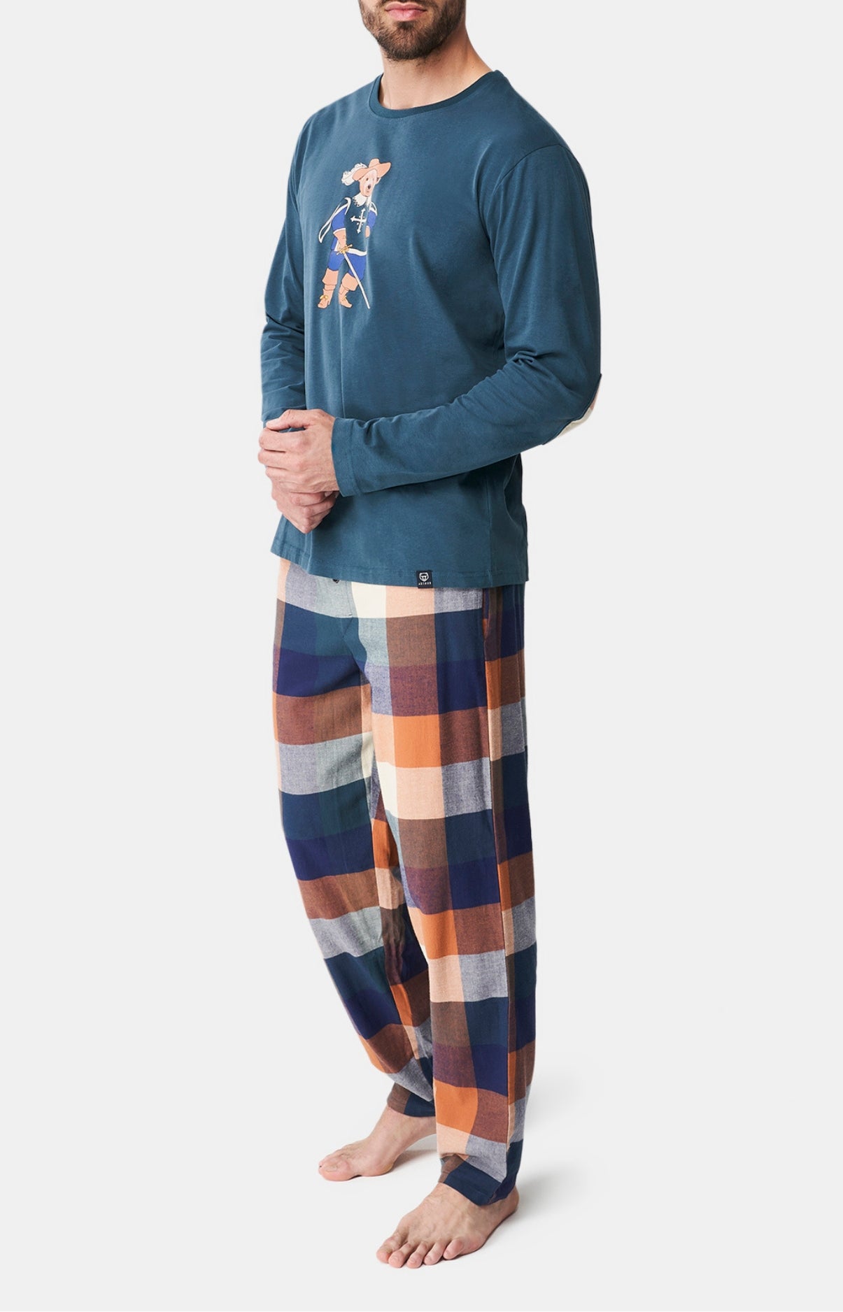 arthur-bob-teddy-d-artagnan-pyjama-homme-vert-coton image 4