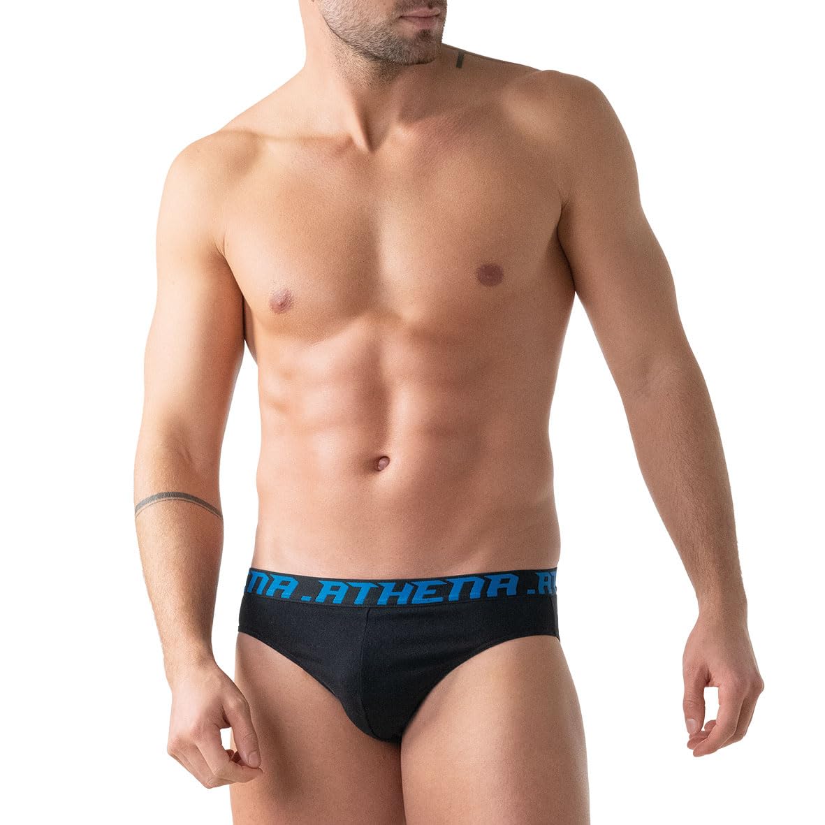 athena-my-petit-prix-lot-4-slips-homme-coton-stretch-noir-gris-bleu image 2