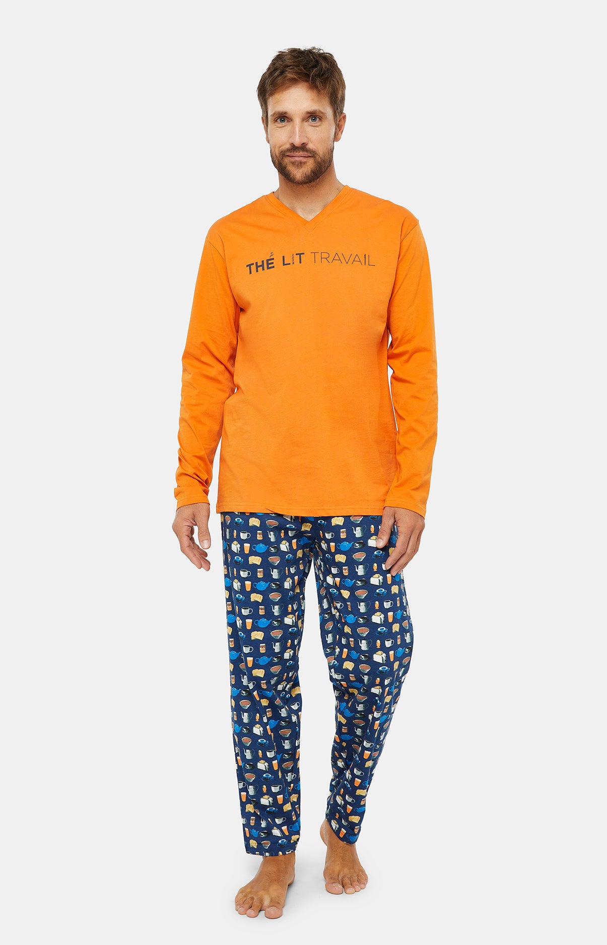 arthur-bob-th-lit-travail-pyjama-marine-coton image 1
