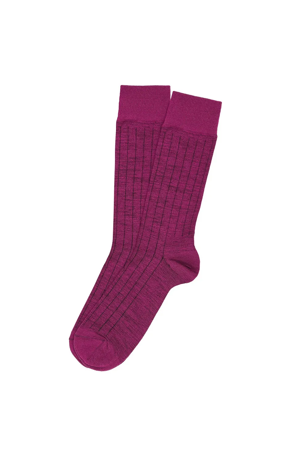 arthur-bob-chaussettes-laine-et-coton-prune-40-46-coton-bio image 1