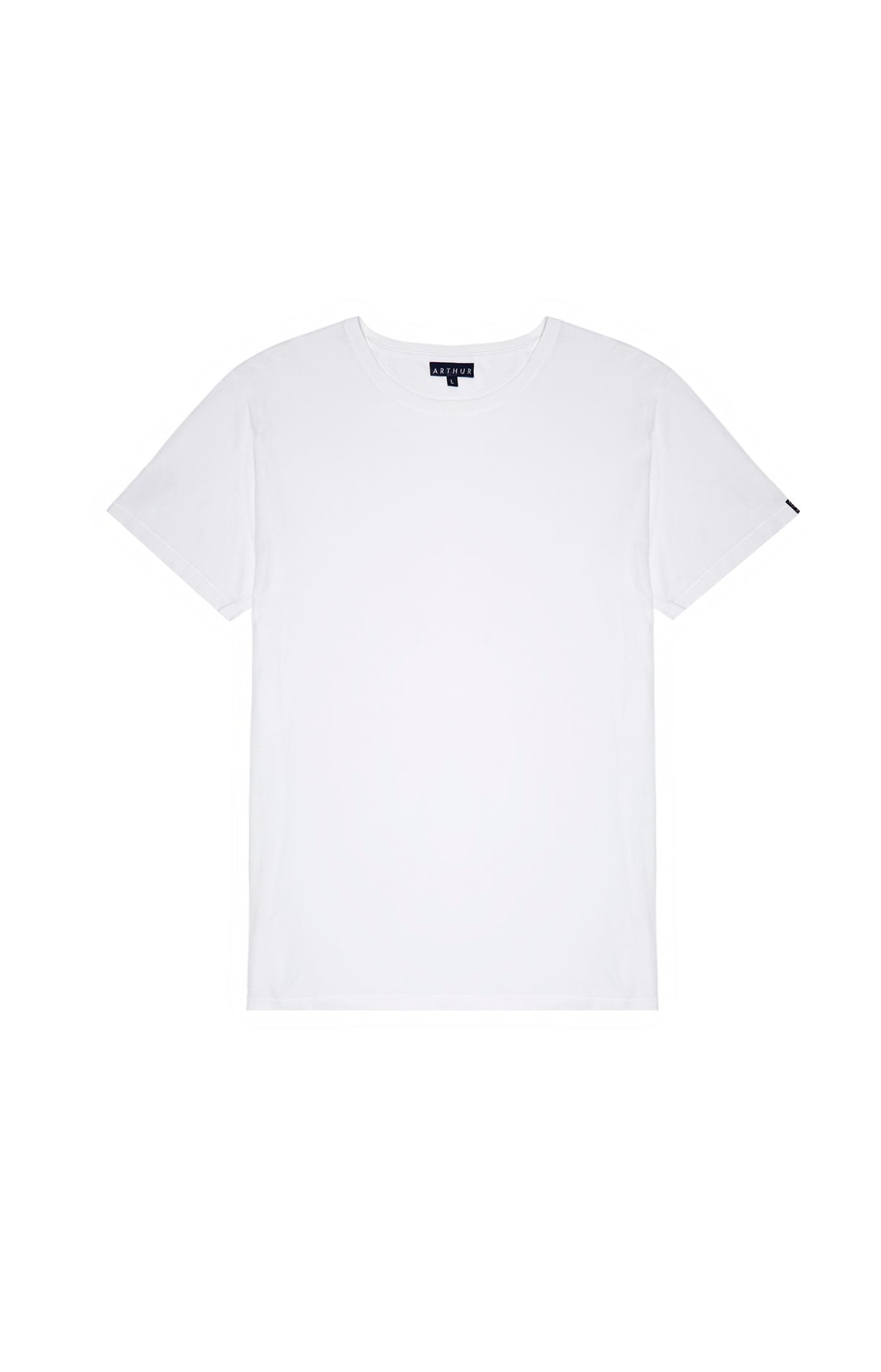 arthur-bob-tee-shirt-coton-pima-blanc-homme image 3