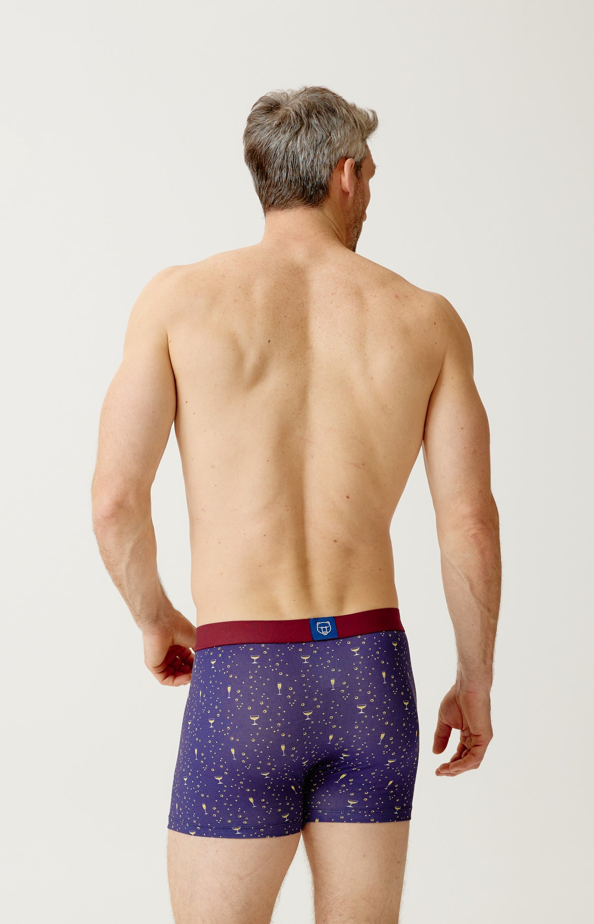 arthur-bob-champagne-boxer-marine-coton-bio image 5