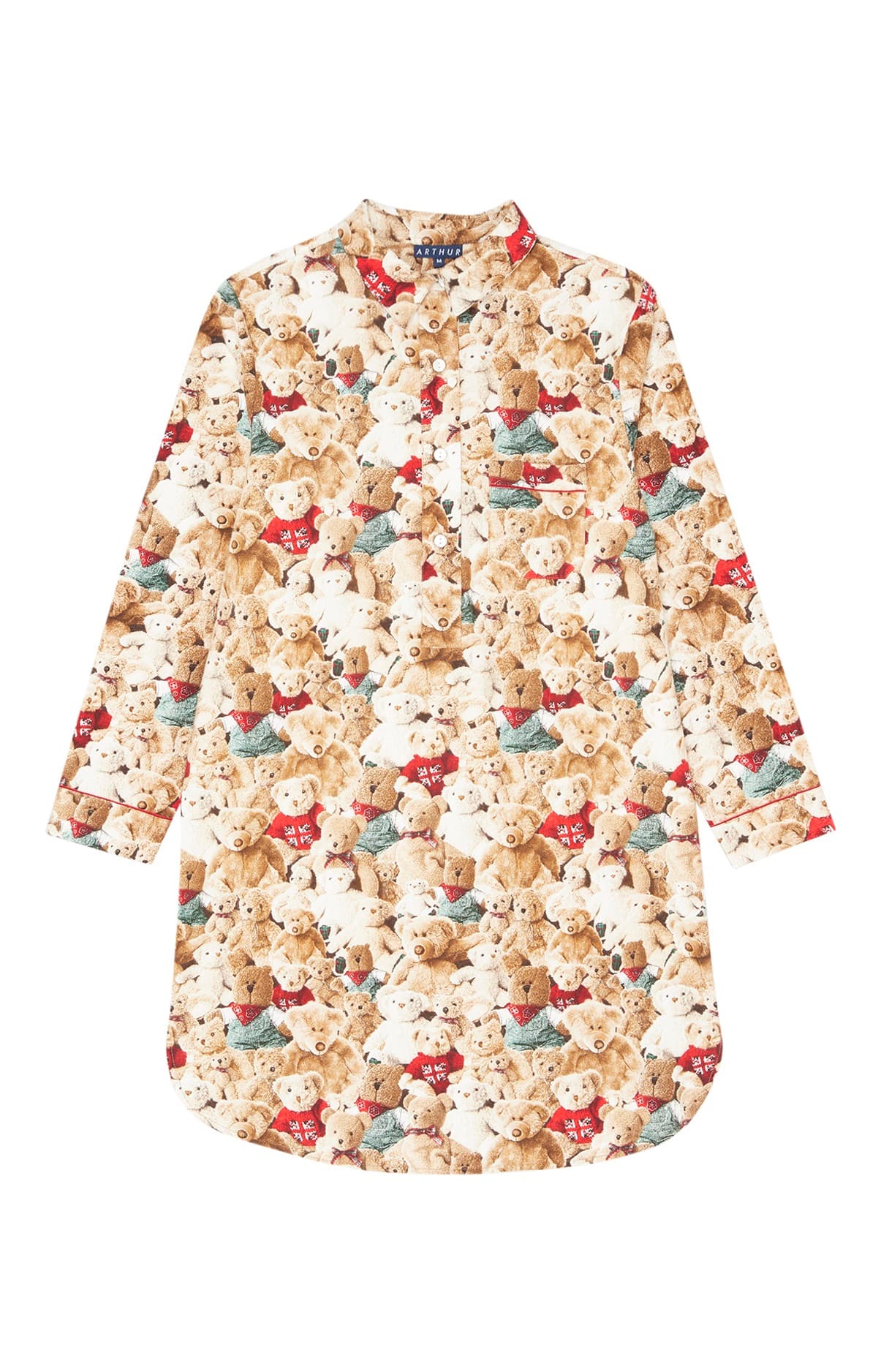 arthur-bob-chemise-de-nuit-pilou-brun-teddy-brun image 3
