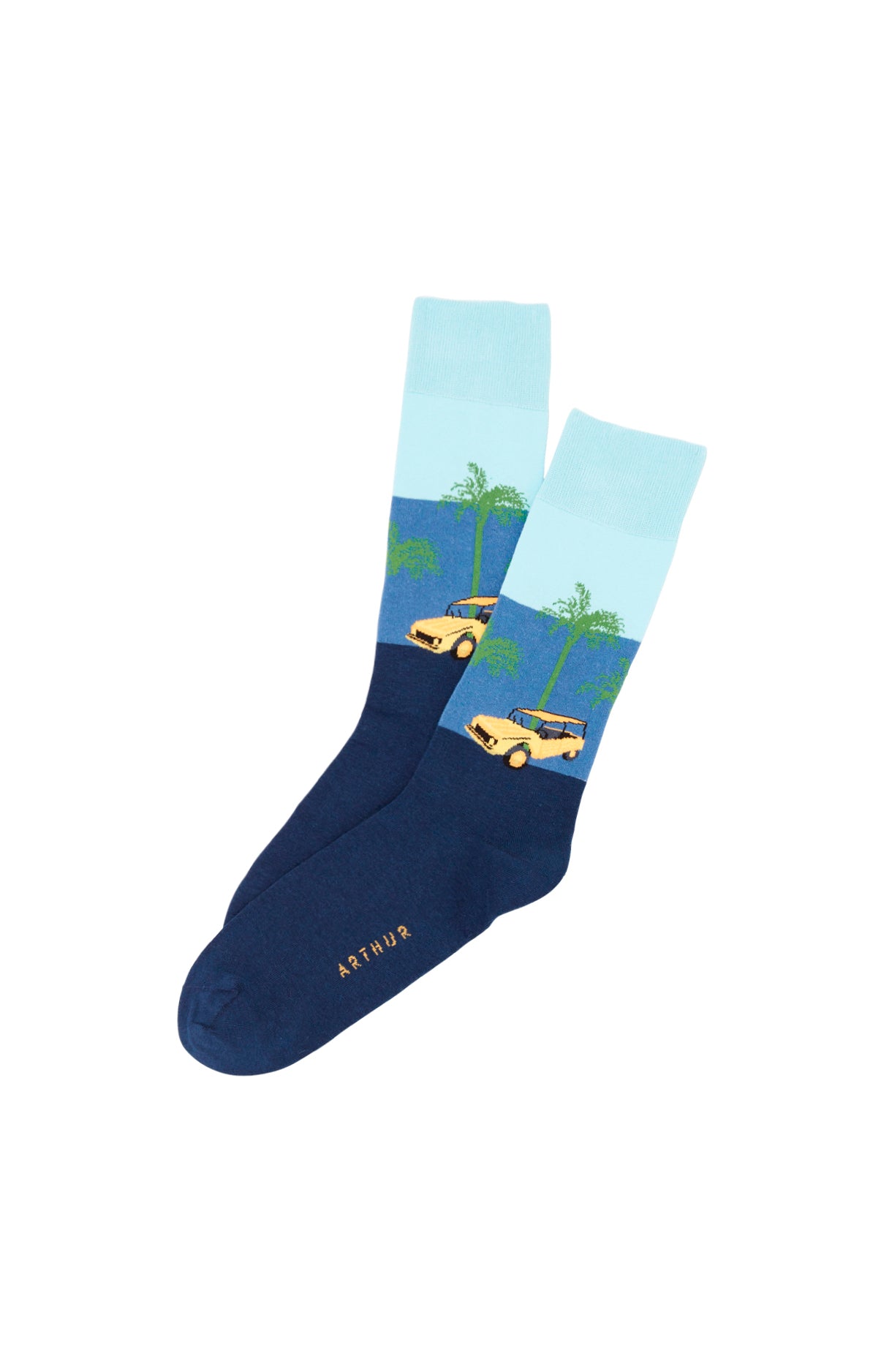 arthur-bob-m-hari-chaussettes-homme-bleu-coton image 1