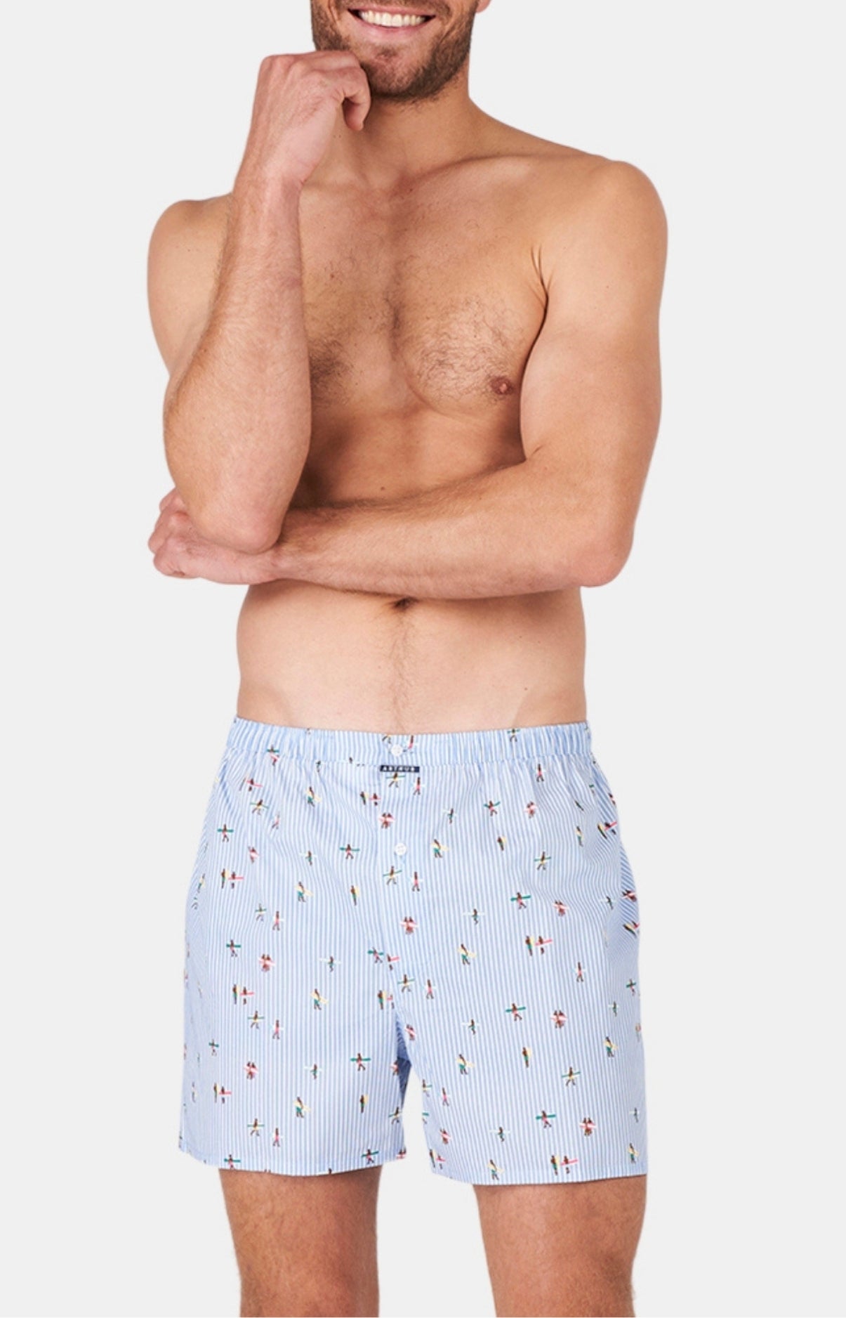 arthur-le-club-surf-cale-on-classique-homme-bleu-coton-bio image 1