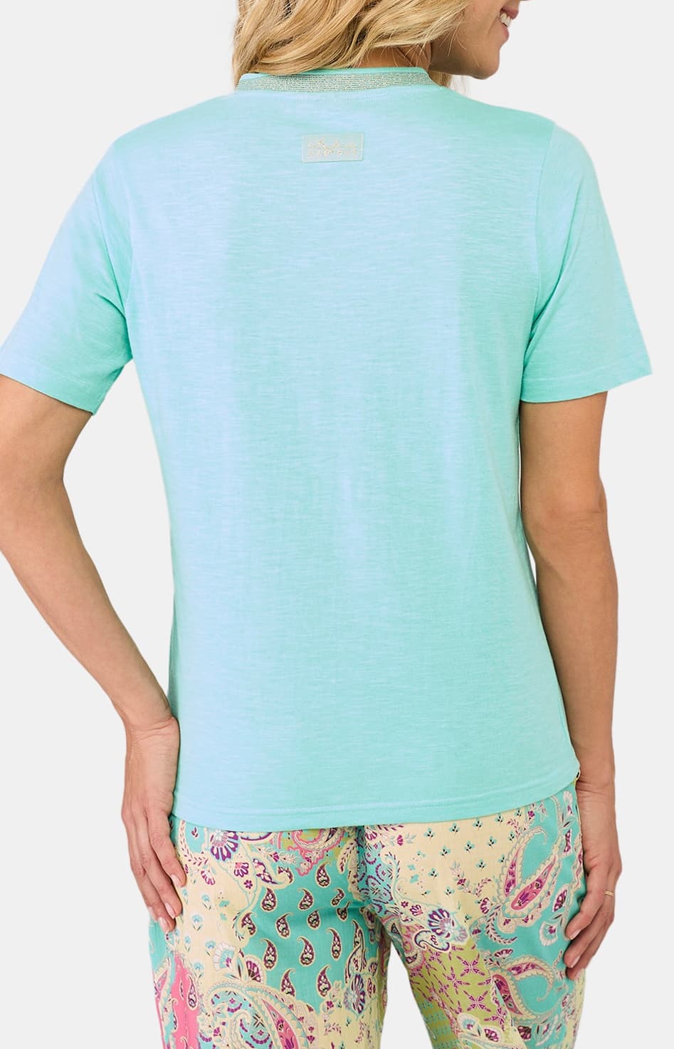 arthur-jade-tee-shirt-femme-coton-bio-vert-col-v image 6
