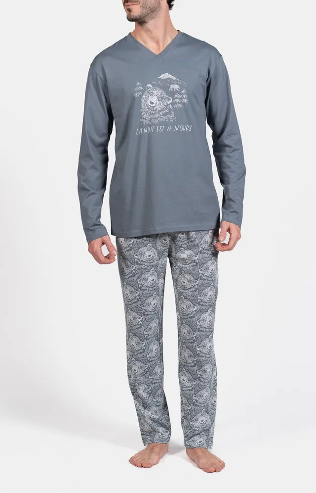 arthur-bob-pyjama-nuit-n-ours-acier-homme image 1