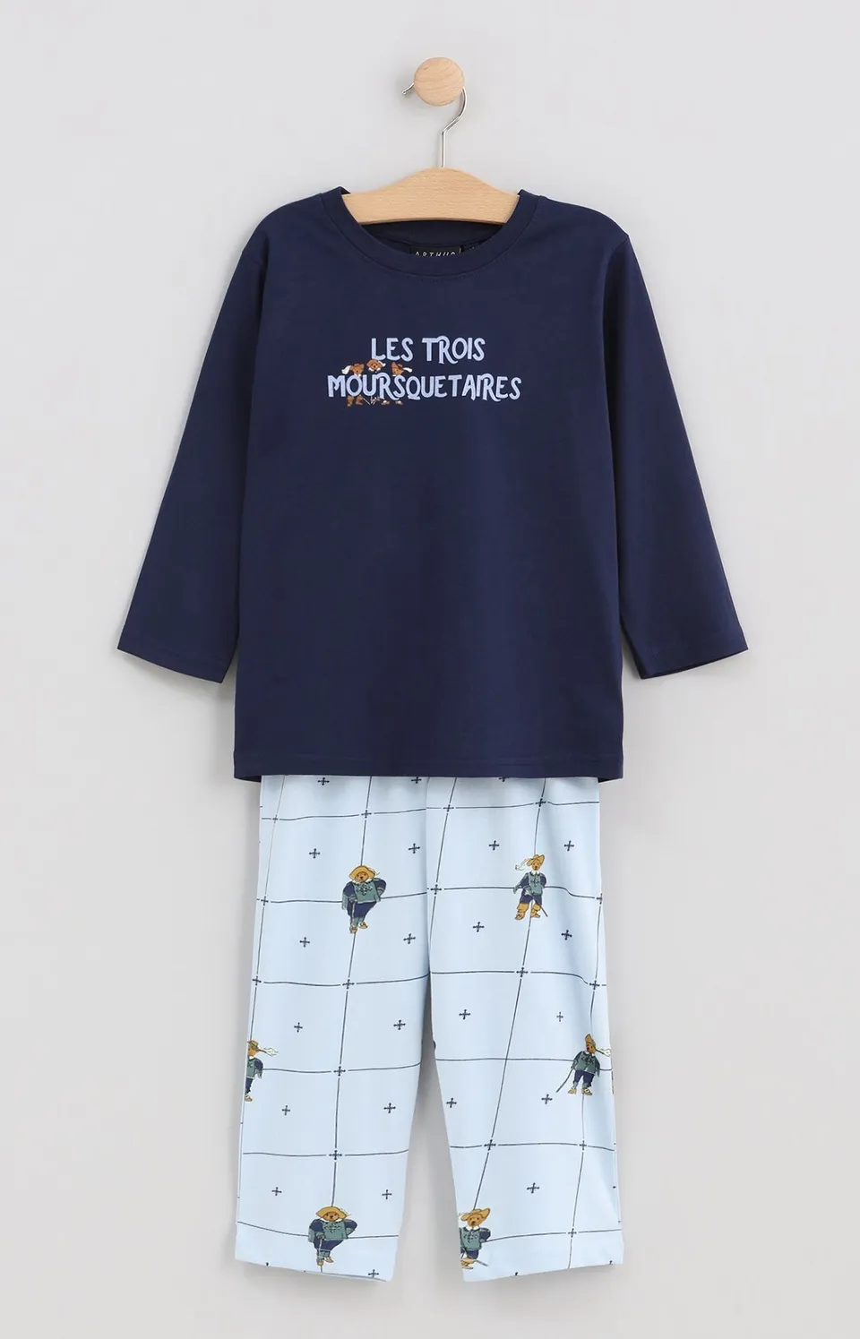 arthur-bob-mou-r-squetaires-pyjama-enfant-coton-ciel image 1