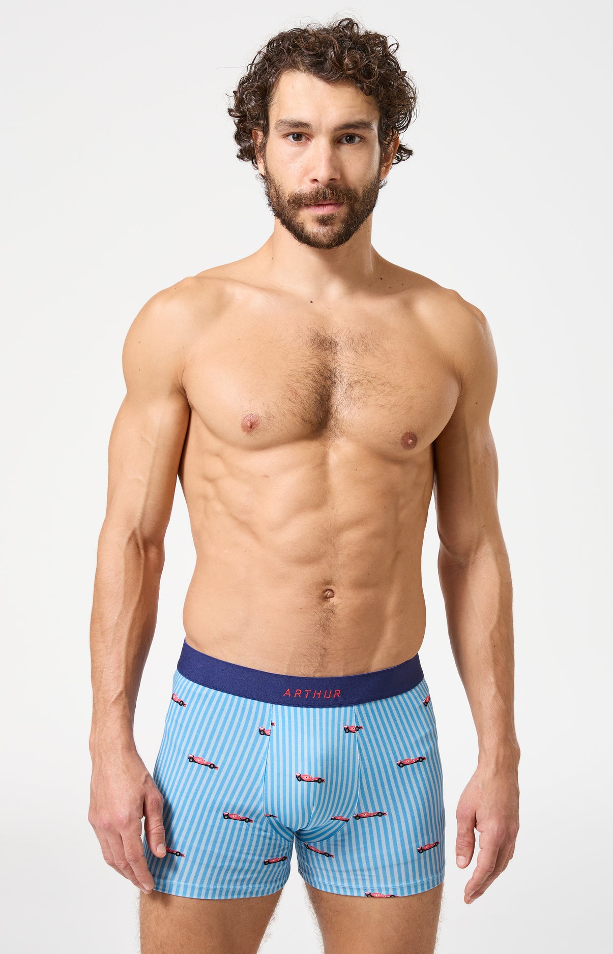 arthur-bob-grand-prix-du-sommeil-boxer-homme-bleu-coton-bio image 2